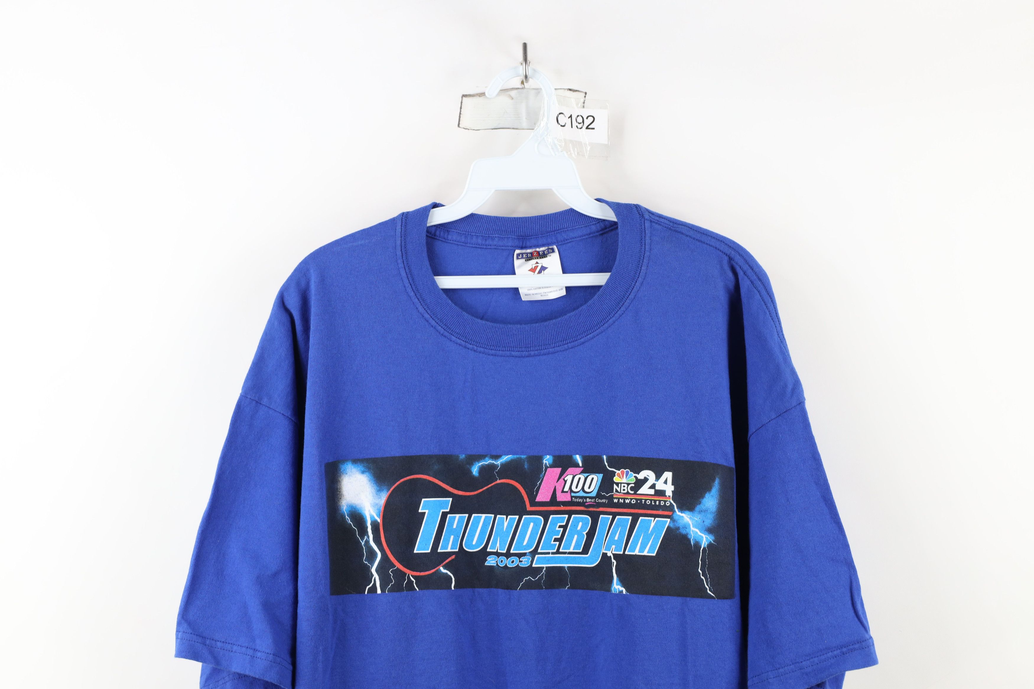 Vintage Vintage Y2K 2003 Thunder Jam K100 Country Music T-Shirt Blue Size US XXL / EU 58 / 5 - 2 Thumbnail