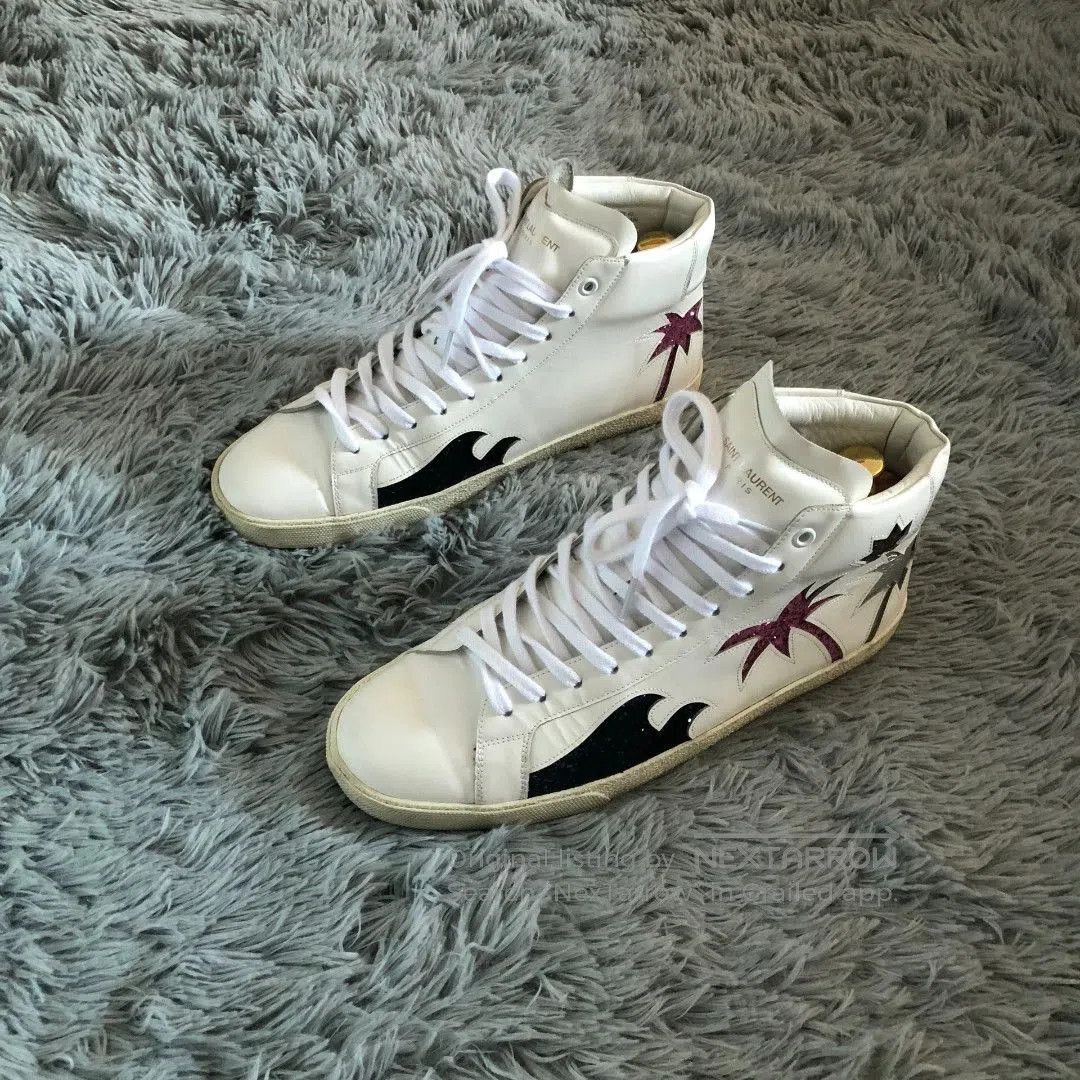 Saint Laurent Paris Saint Laurent Scales Coconut Tree Sneakers. Size US 10 / EU 43 - 2 Thumbnail