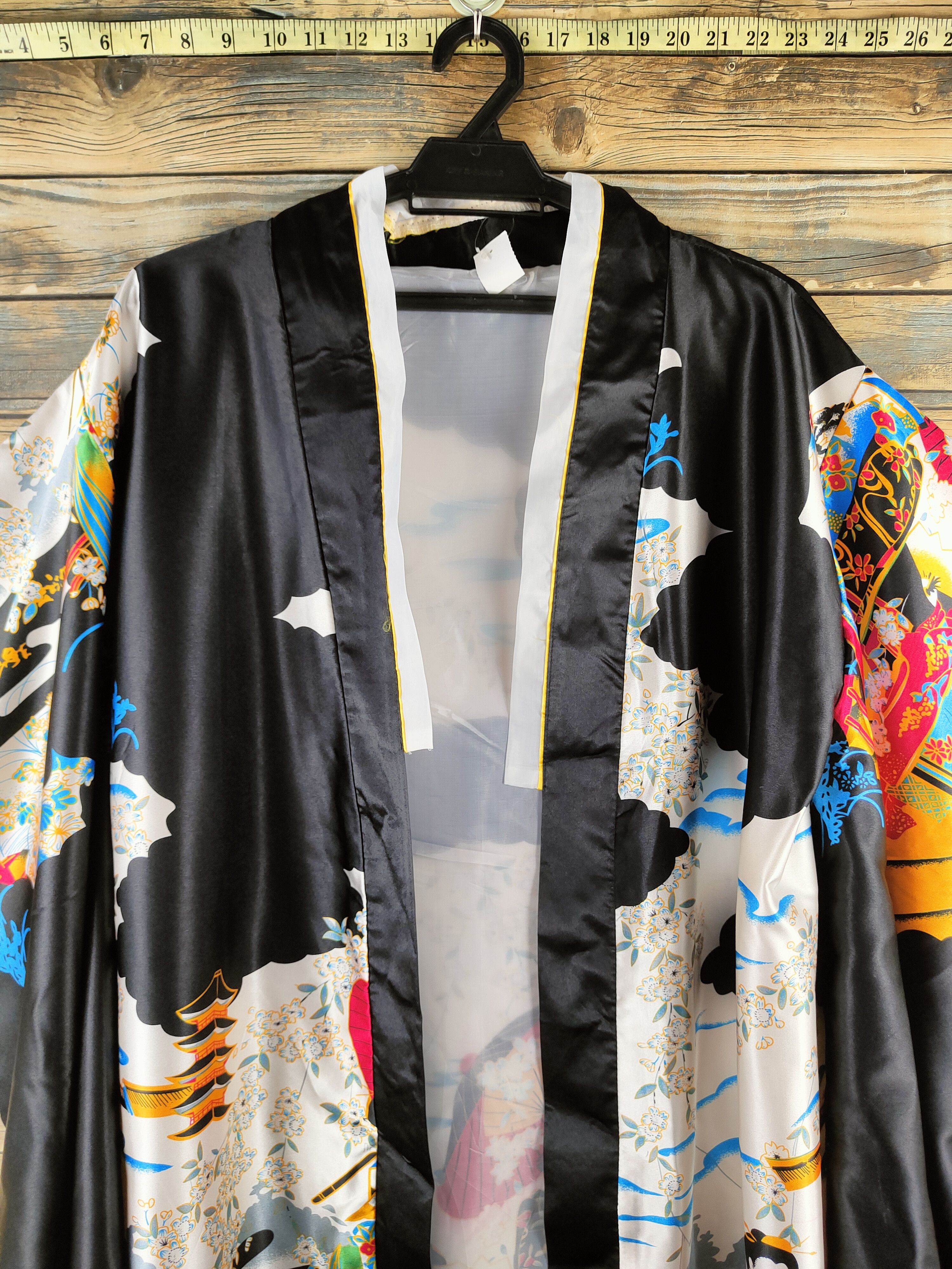 Japanese Brand DL Geisha lady Japan fullprint vintage Kimono #46-720 Size US L / EU 52-54 / 3 - 2 Thumbnail