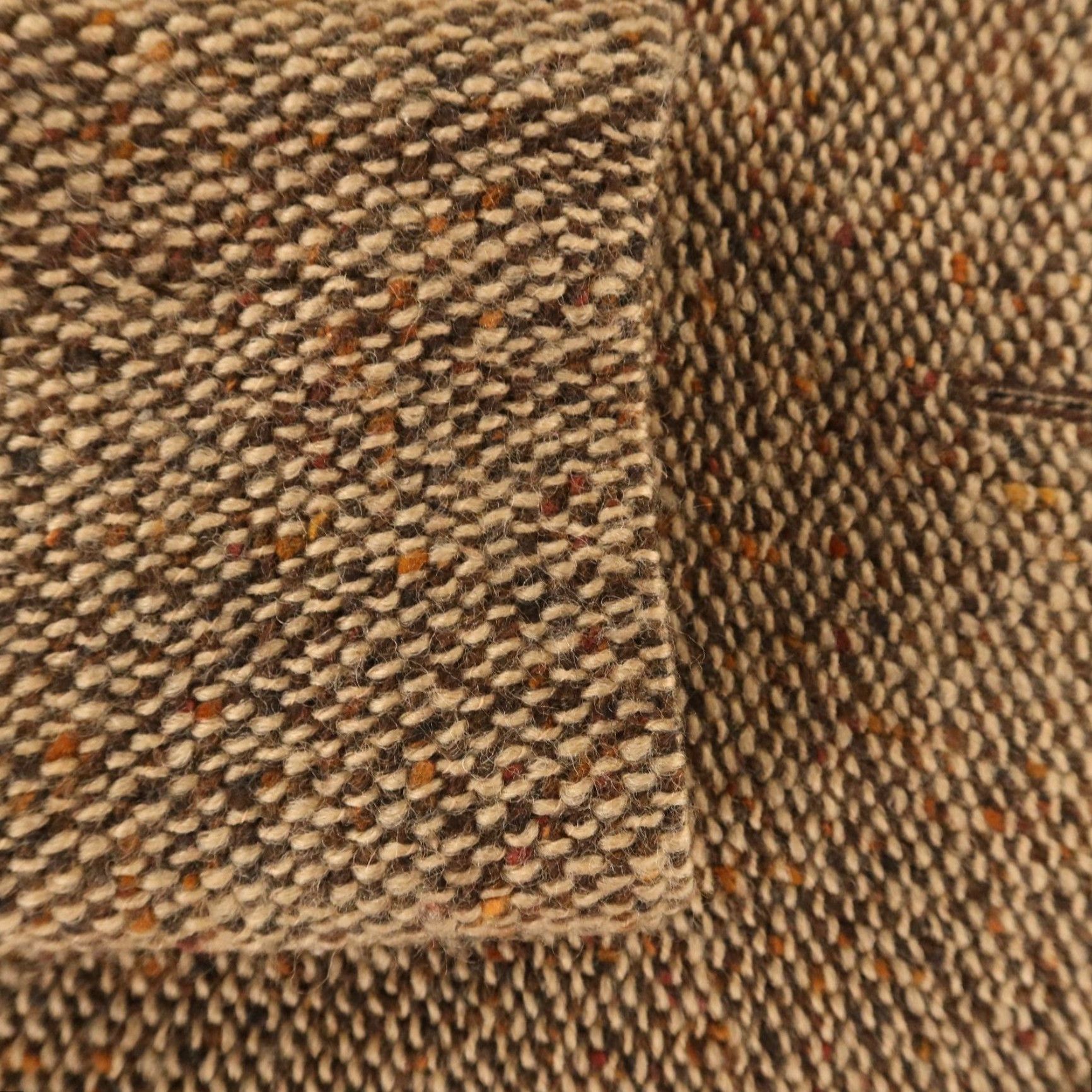 VIA SPIGA Women's Coat Size 10 Brown Wool Blend Tweed Mid-Length