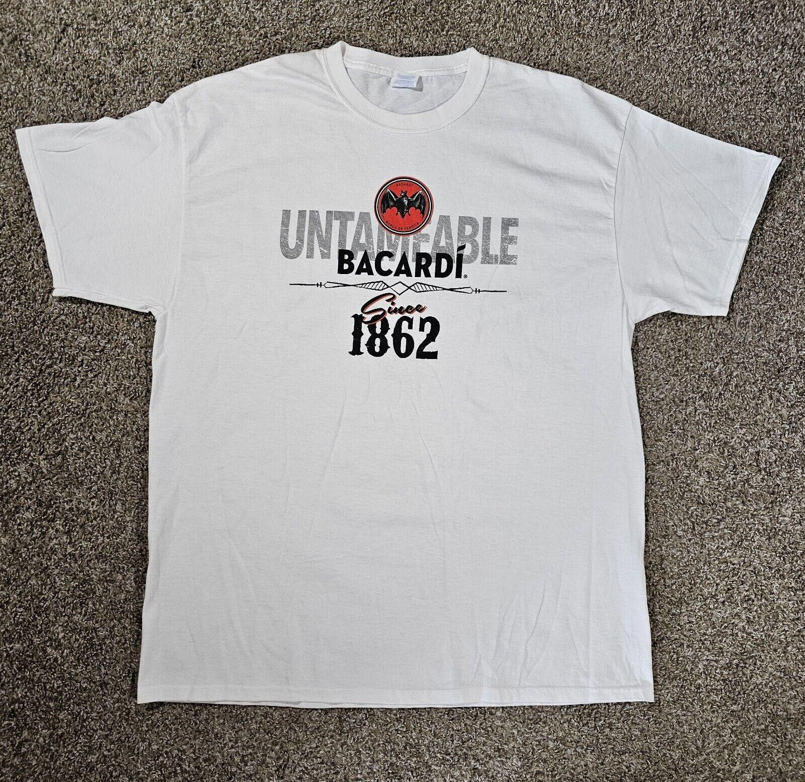 Designer Untameable Bacardi Rum Since 1962 White Graphic Men's T XL Size US XL / EU 56 / 4 - 1 Thumbnail