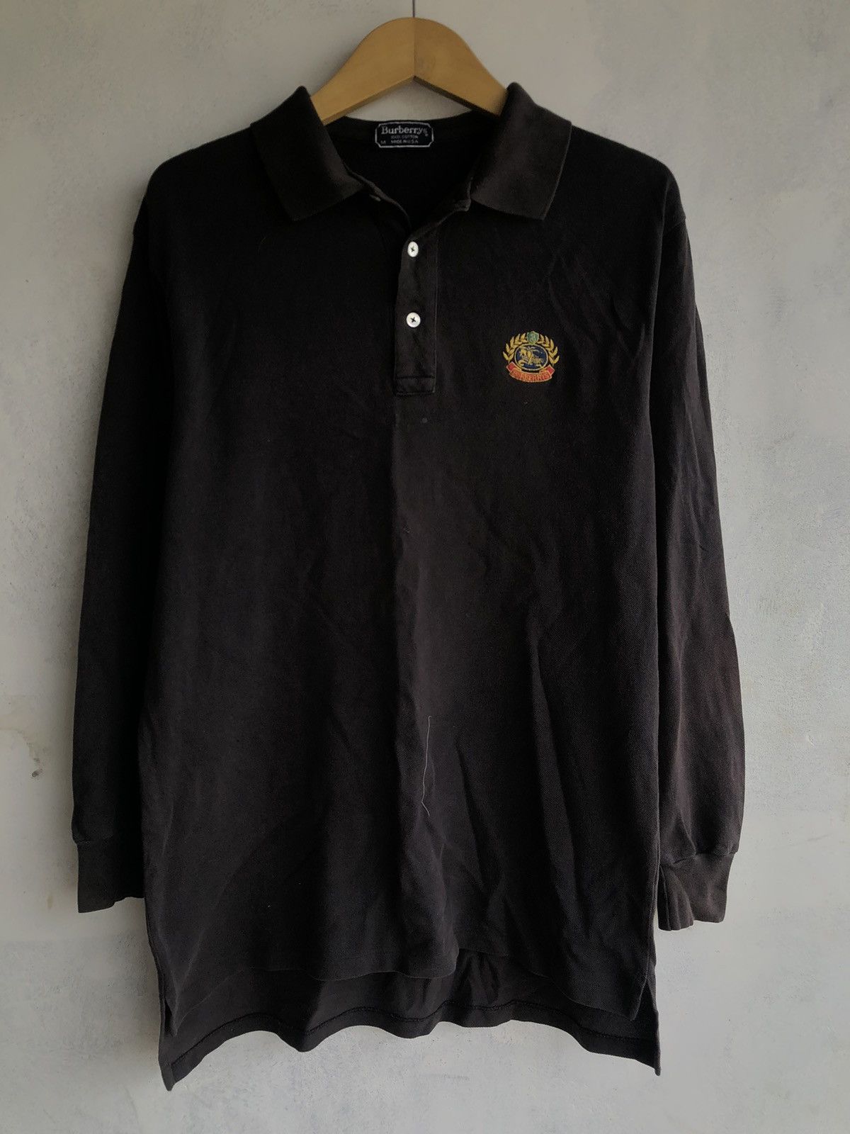 Burberry × Japanese Brand × KMRii Vintage Burberry Sun Faded long sleeve polo shirt Tee Size US M / EU 48-50 / 2 - 1 Thumbnail