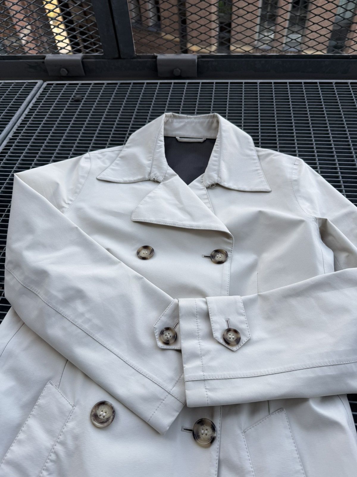 Prada Prada Double Breasted Wind Stopper Waterproof Coat Size L / US 10 / IT 46 - 7 Thumbnail