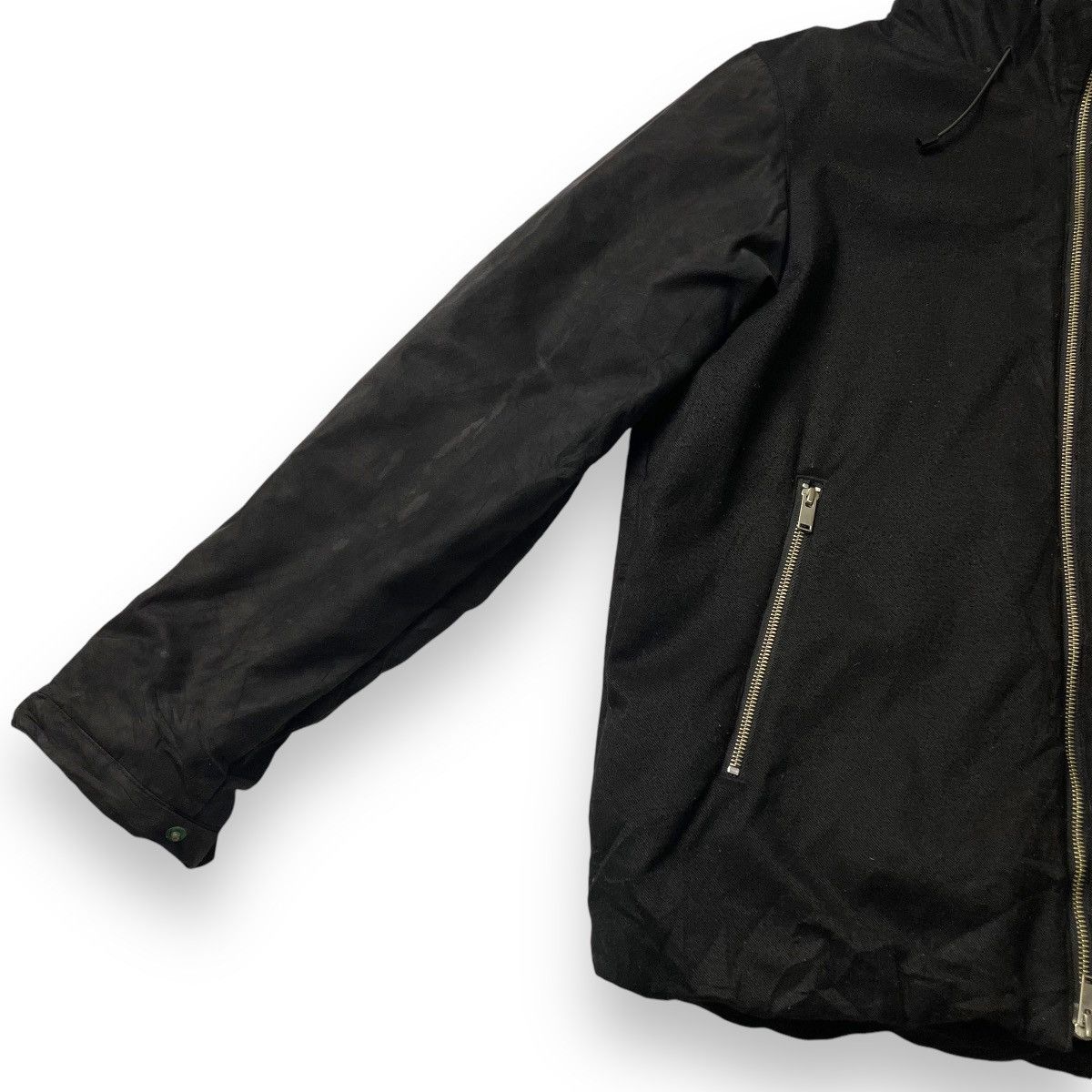 If Six Was Nine × Takeo Kikuchi × Yasuyuki Ishii 🇯🇵 TAKEO KIKUCHI TWO TONES WOOL + SUEDE LEATHER HOODIE JACKET Size US XL / EU 56 / 4 - 7 Thumbnail
