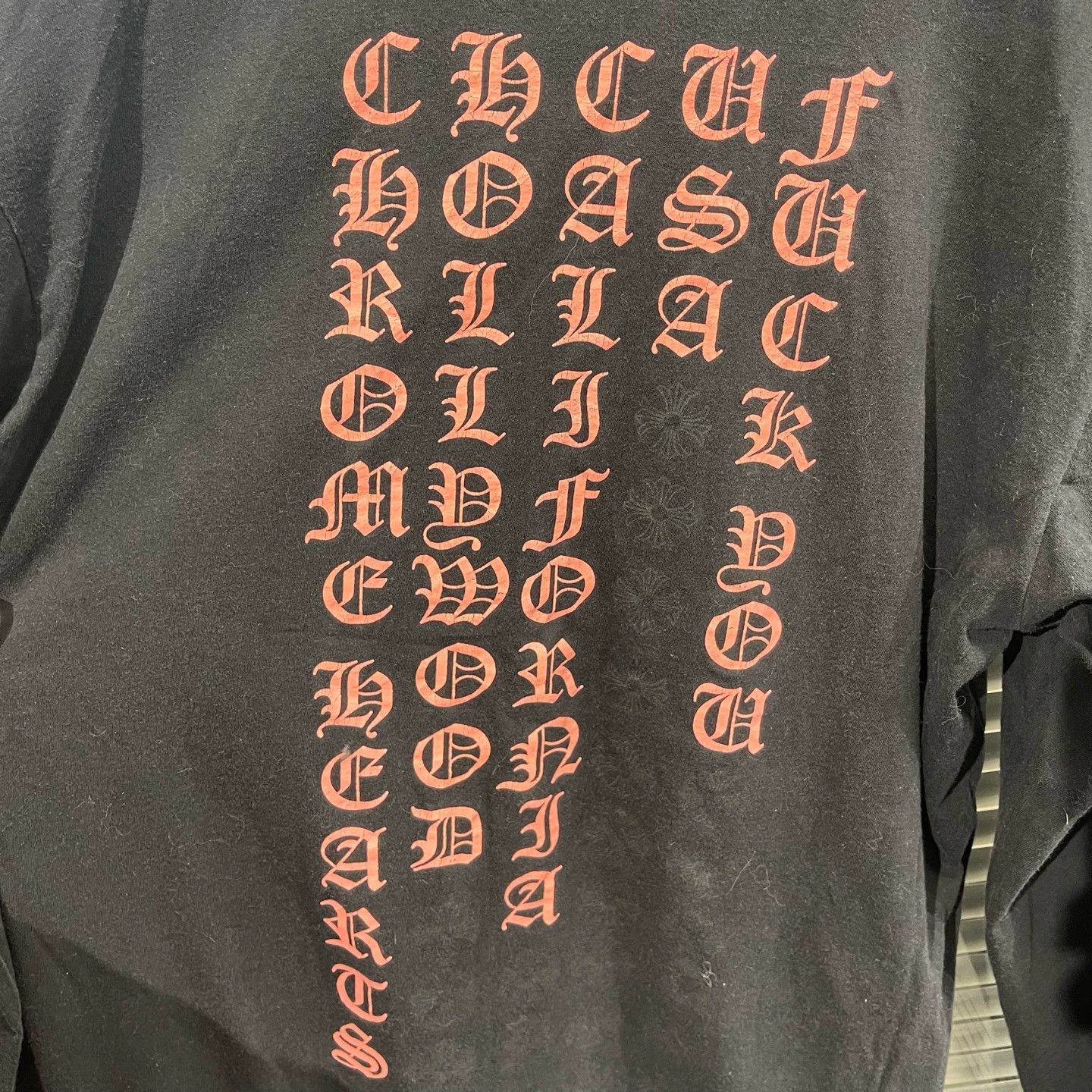 Chrome Hearts CH Red Sanskrit Back Printed Longsleeve L 95New Size US L / EU 52-54 / 3 - 7 Thumbnail
