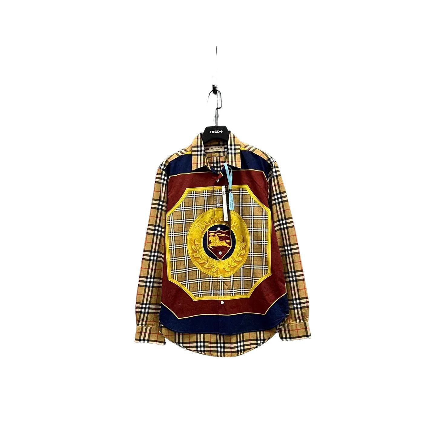 Burberry Burberry Crest Logo Check Button Up Shirt Size L Size US L / EU 52-54 / 3 - 1 Thumbnail