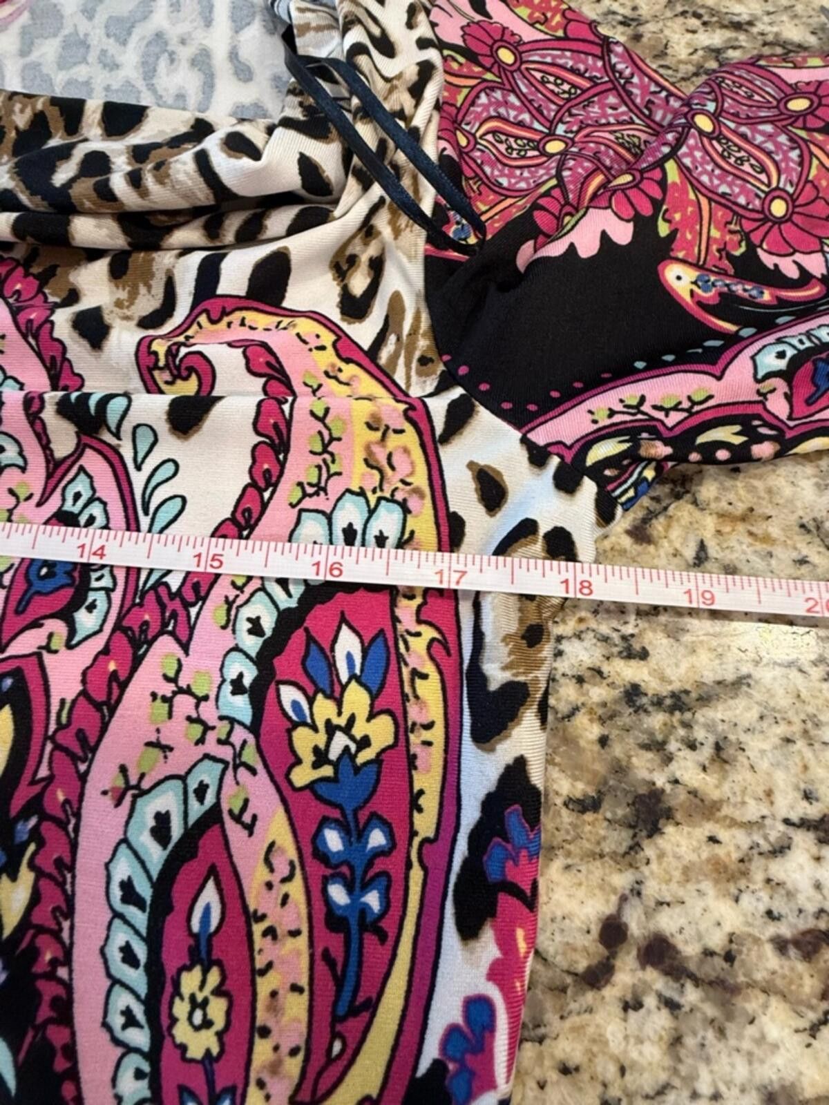 Other Sunny Leigh top floral leopard paisleys draped neckline SM Size S / US 4 / IT 40 - 7 Thumbnail