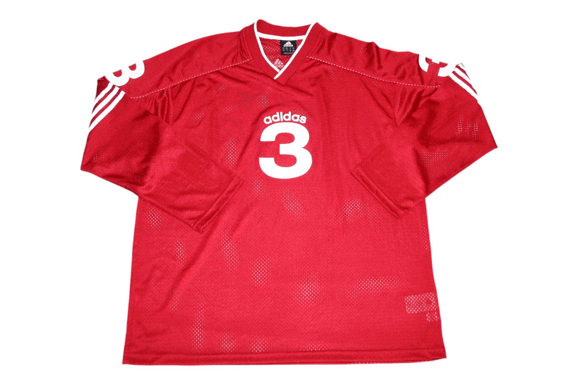 Adidas VTG Adidas #3 AdiTeam Hockey V-neck Mesh Jersey Size US L / EU 52-54 / 3 - 15 Thumbnail