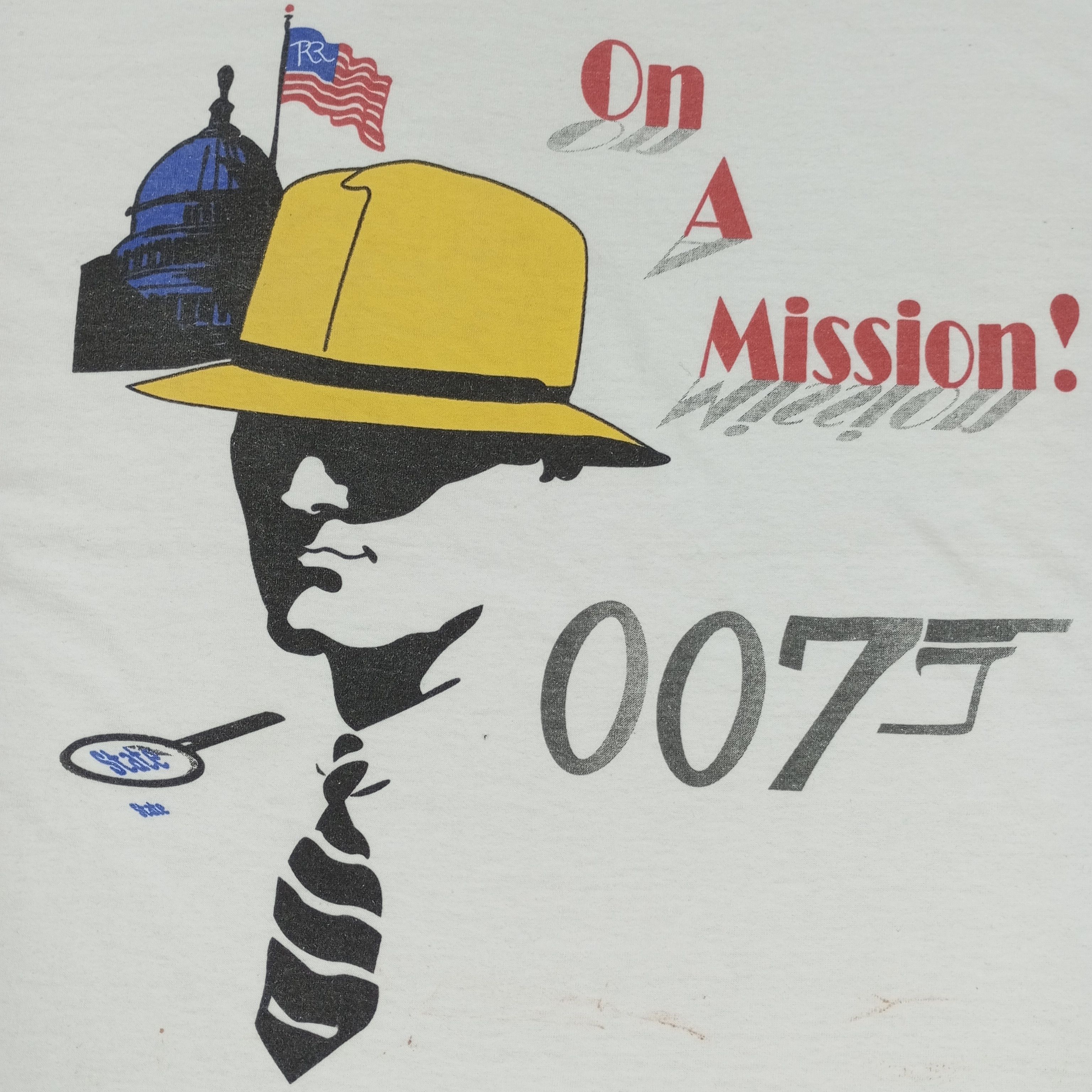 Vintage 007 James Bond Movie Style Parody Vintage Tshirt Size US XL / EU 56 / 4 - 2 Thumbnail