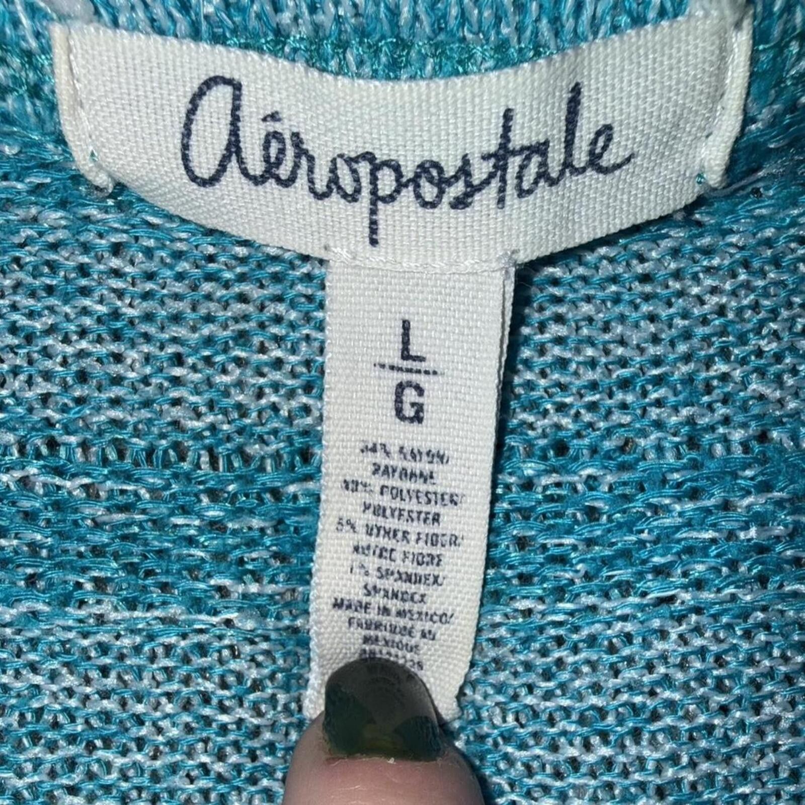 Aeropostale Vintage light blue Aeropostale sweater Size L / US 10 / IT 46 - 6 Thumbnail