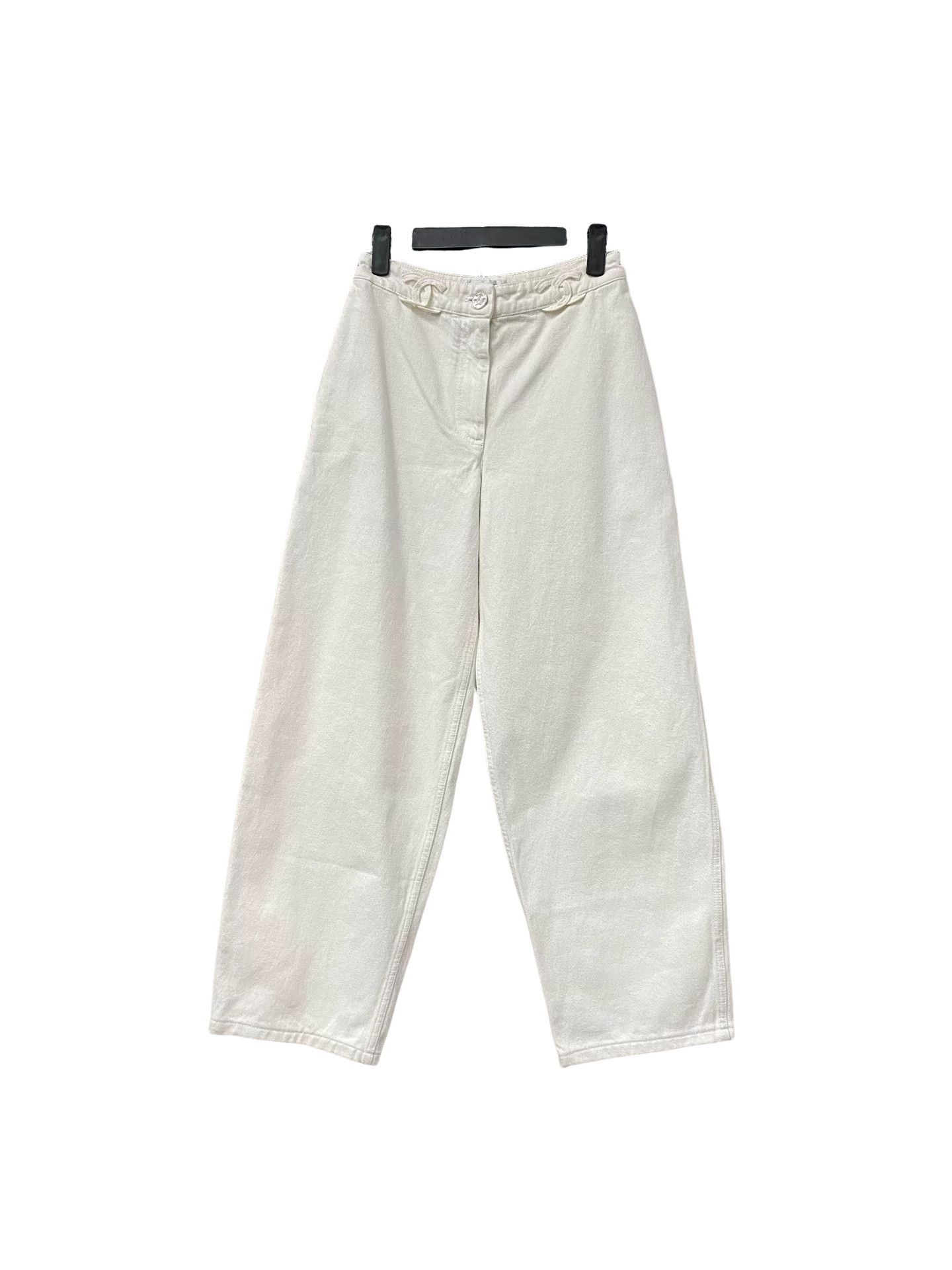 Chanel Chanel White Denim Jeans Size 34 Size 25" / US 0 / IT 36 - 1 Thumbnail