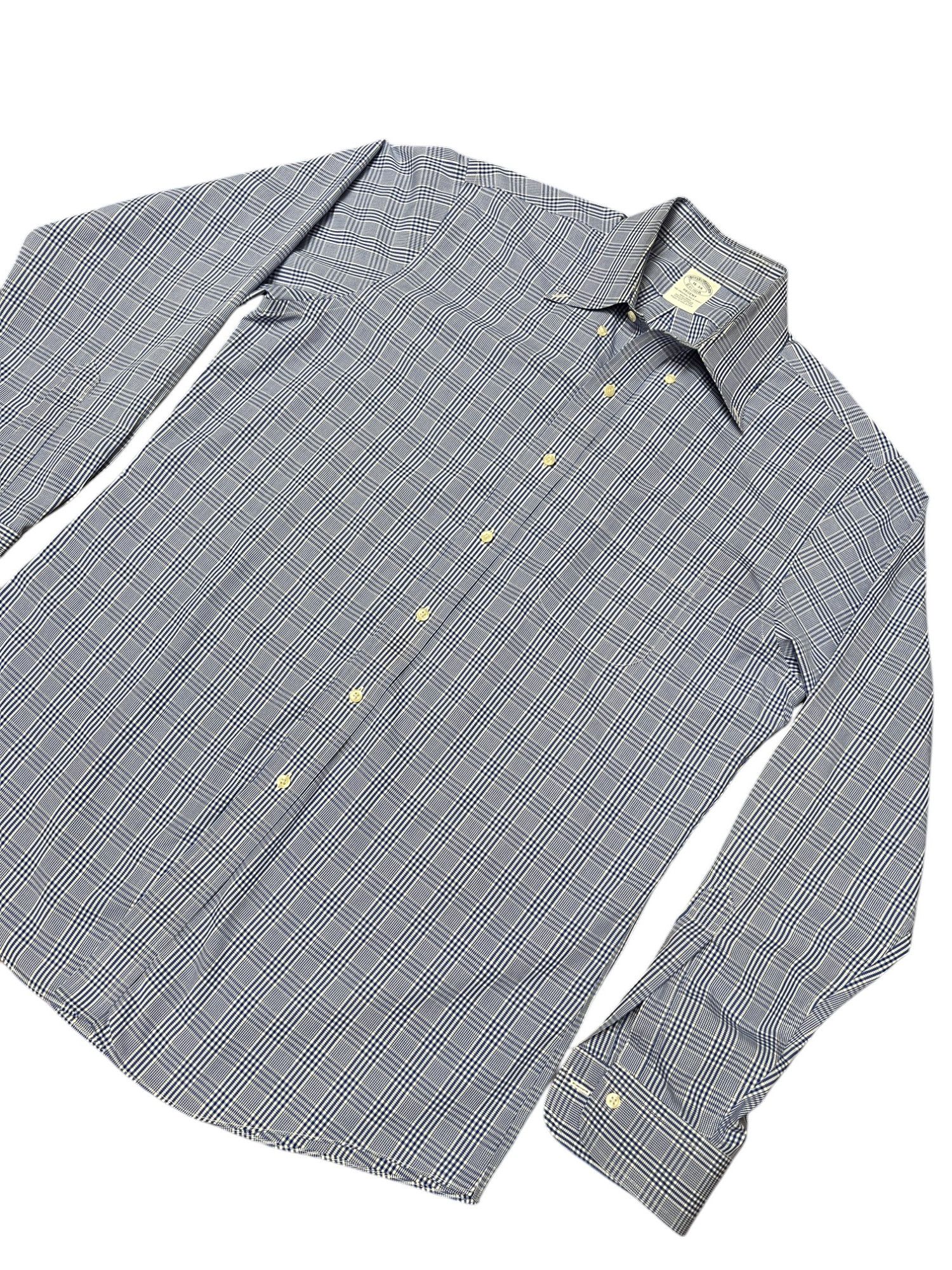 Brooks Brothers Brooks Brothers Regent Button Down Shirt 16-34 Blue Check Size US M / EU 48-50 / 2 - 8 Thumbnail