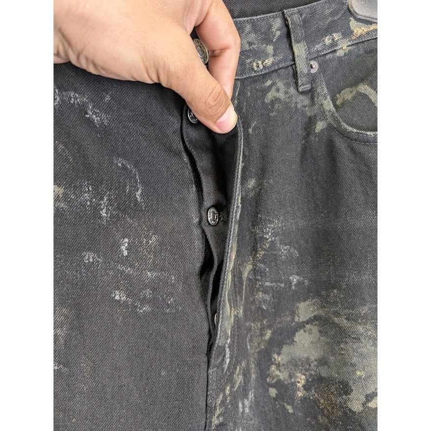 Balenciaga o1rshd1 Unisex Super Destroyed Baggy Pants 13 in Flat Black Size US 34 / EU 50 - 7 Thumbnail