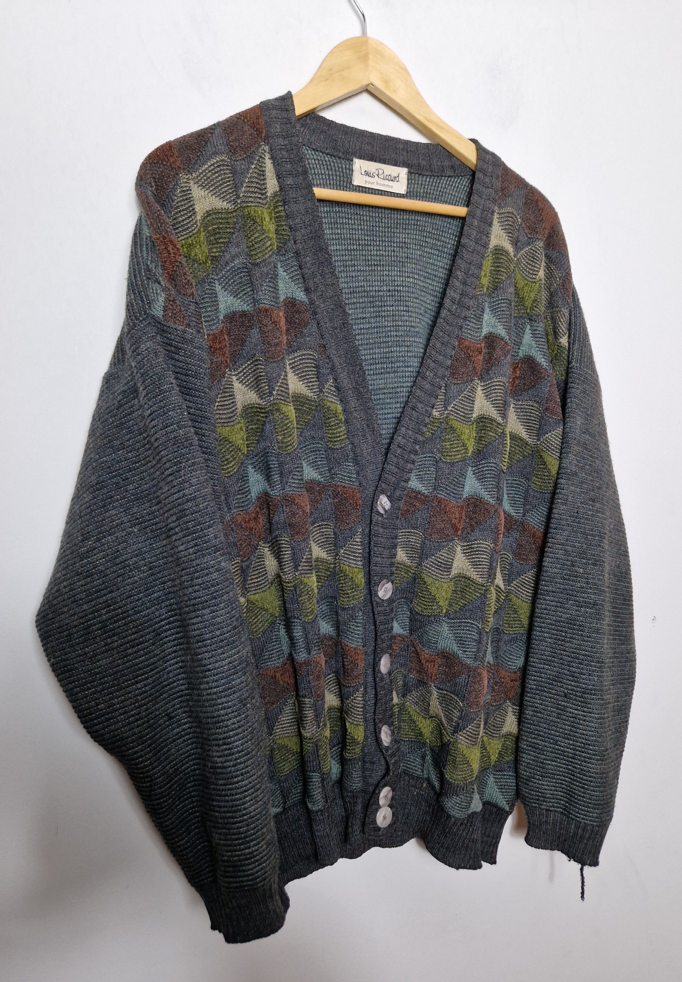 Aran Isles Knitwear vintage cardigan sweater knitwear 90s avant garde Size US XXL / EU 58 / 5 - 2 Thumbnail