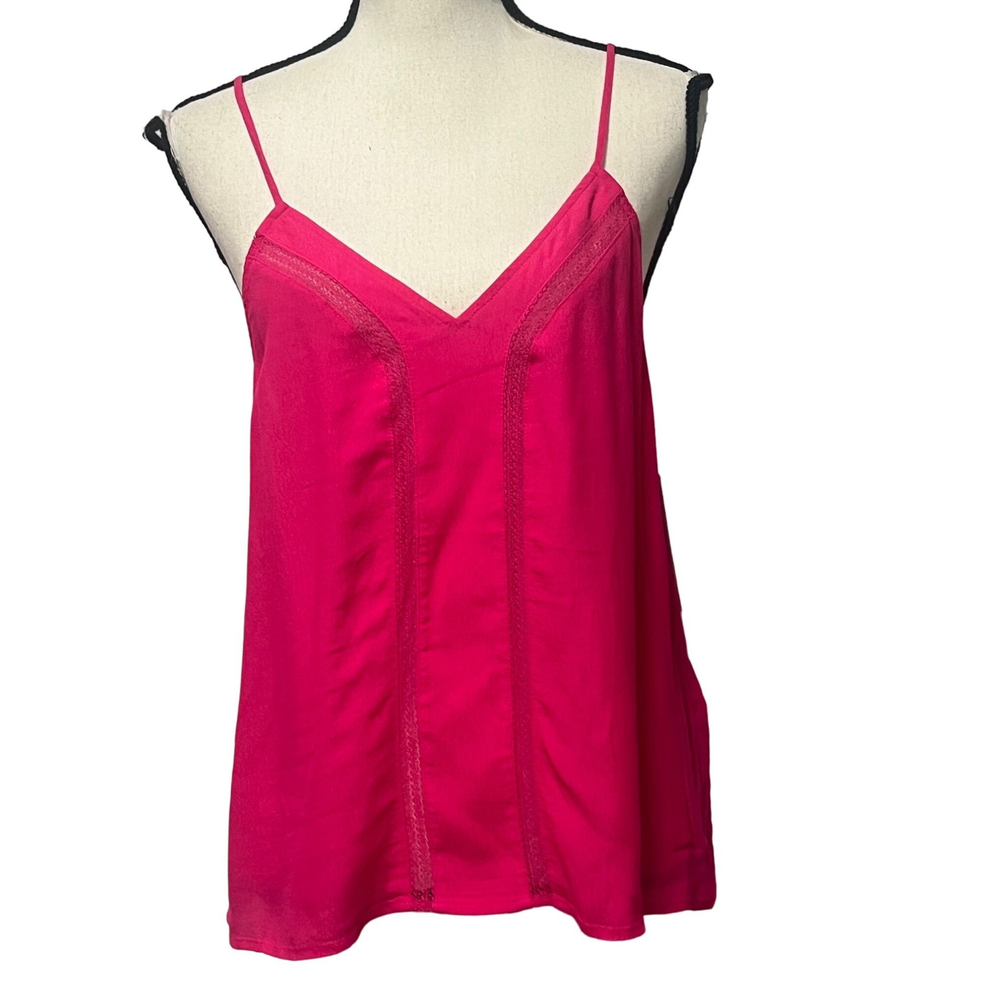 Other Treasure & Bond Lace Inset Camisole, Pink Electric, Sz. M Size M / US 6-8 / IT 42-44 - 1 Thumbnail
