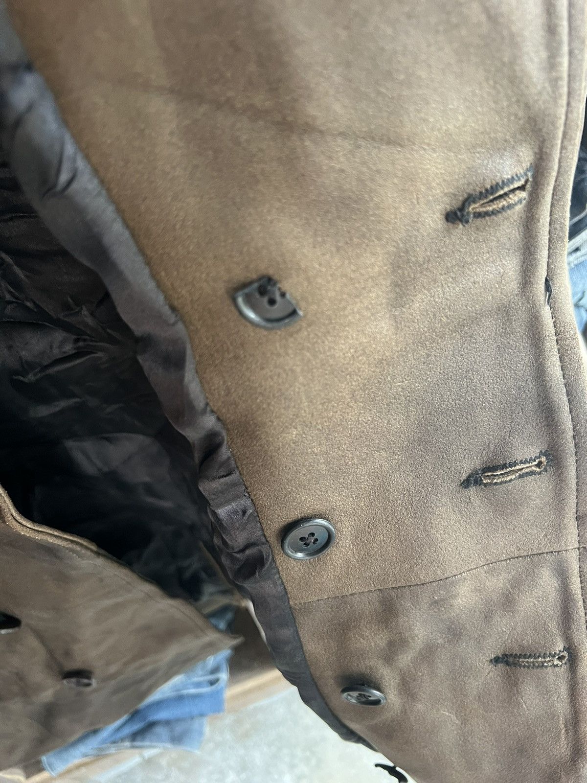 Leather 🔥Unbrand Genuine Leather Button Jacket Size US S / EU 44-46 / 1 - 14 Thumbnail