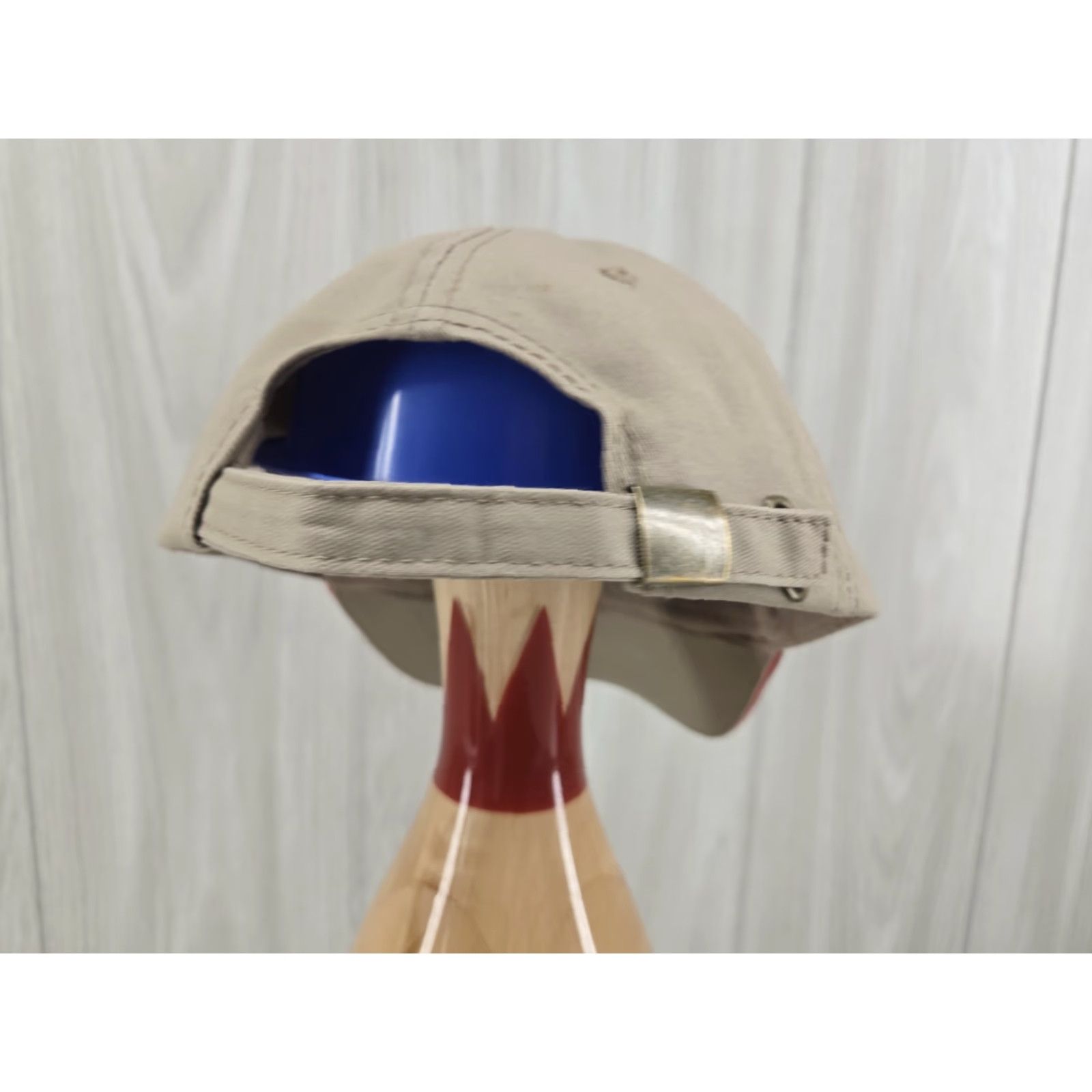 Vintage TSC Adjustable Baseball Cap Hat Tan Red Trim Adult One Size Beige Men Baseball Cap Adjustable Size ONE SIZE - 6 Thumbnail