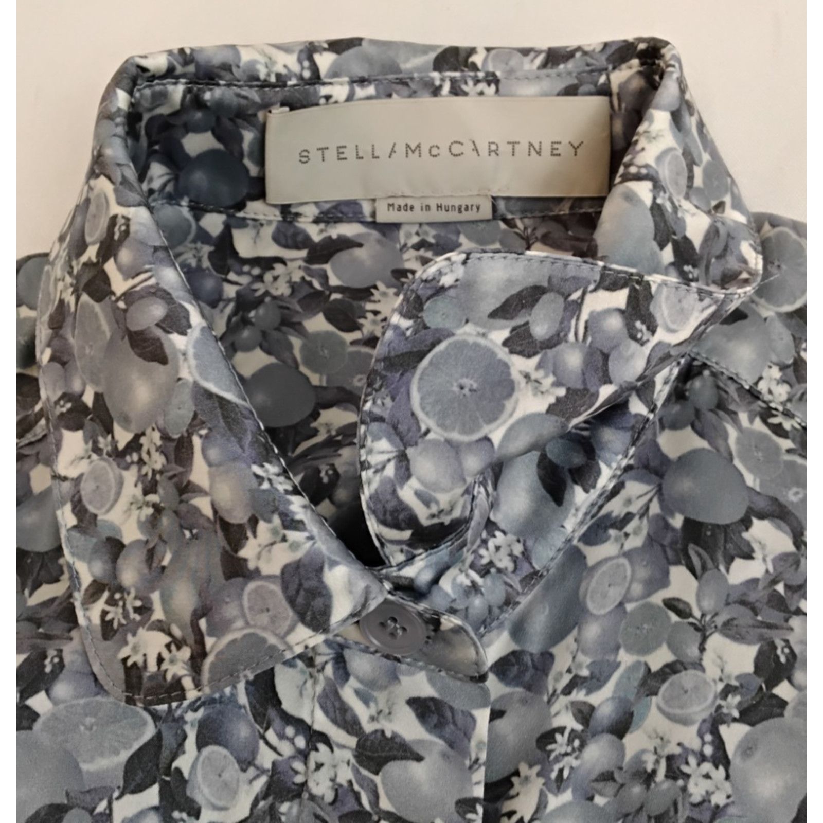 Stella McCartney Stella McCartney 100% Silk Blouse Women's 38 Blue & White Size XS / US 0-2 / IT 36-38 - 5 Thumbnail