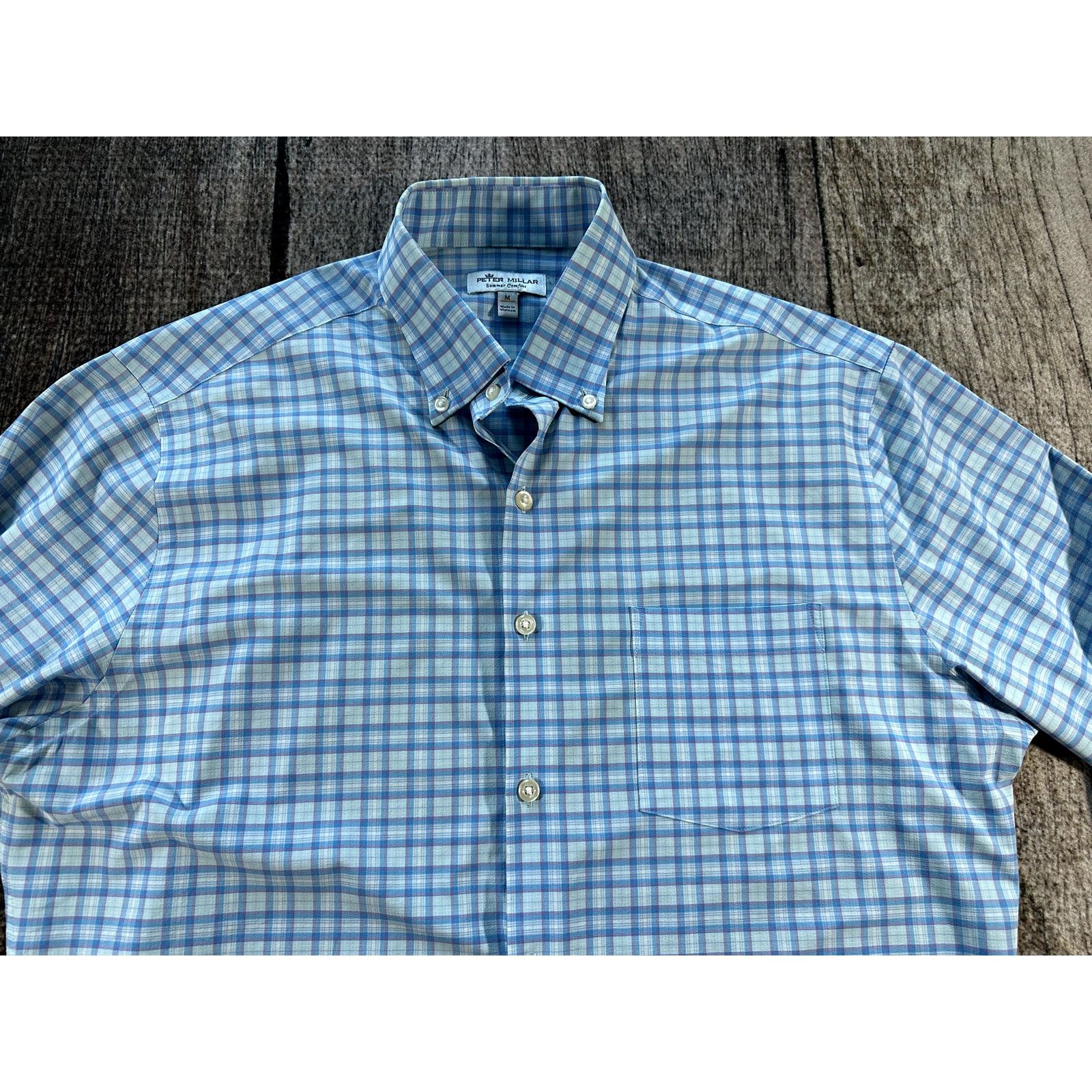 Peter Millar Peter Millar Summer Comfort Blue White Mens Med Long Sleeve Size US L / EU 52-54 / 3 - 3 Thumbnail