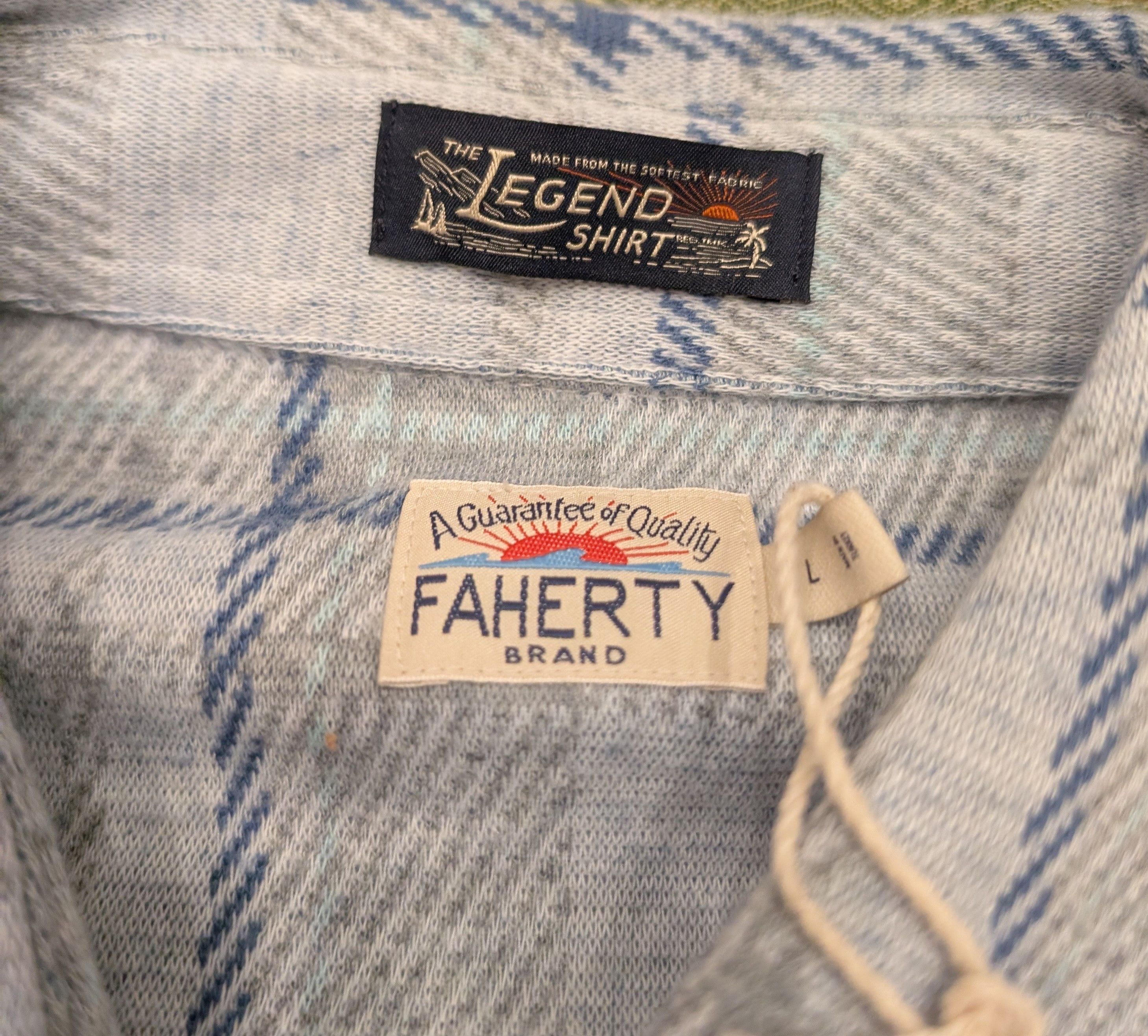 Faherty NWT Faherty Legend Sweater Shirt Maine Sky Plaid Size US L / EU 52-54 / 3 - 4 Thumbnail