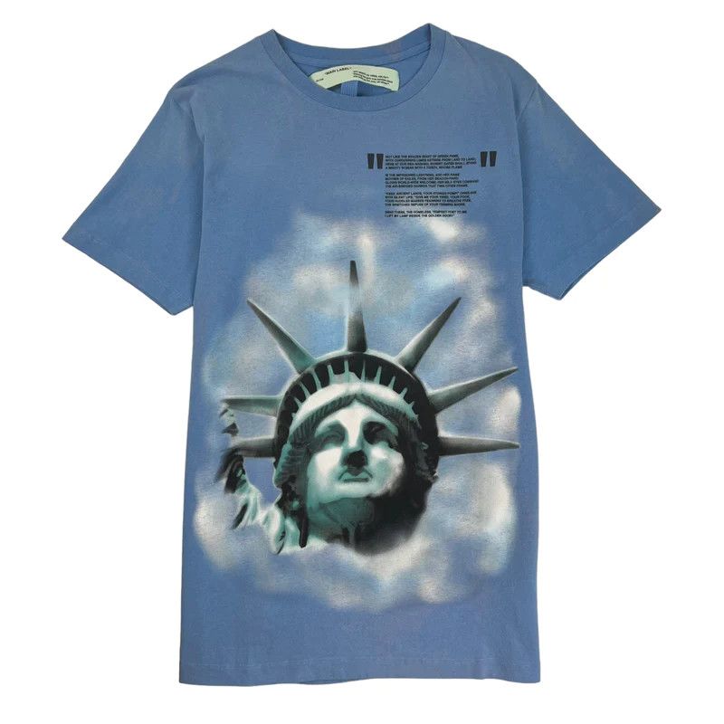 Image of Off White Off-White Liberty Tee Blue, Men's (Size Small)