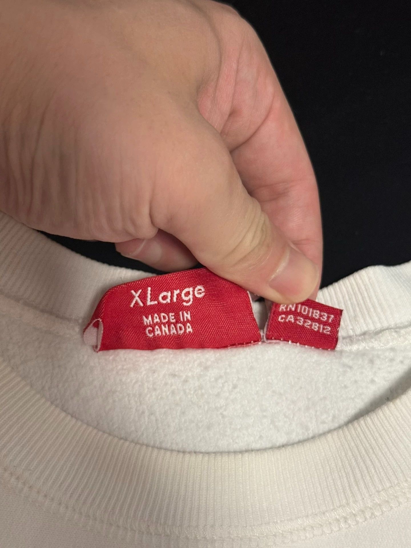 Supreme White Long-Sleeve Crewneck Sweatshirt XL Size US XL / EU 56 / 4 - 2 Thumbnail