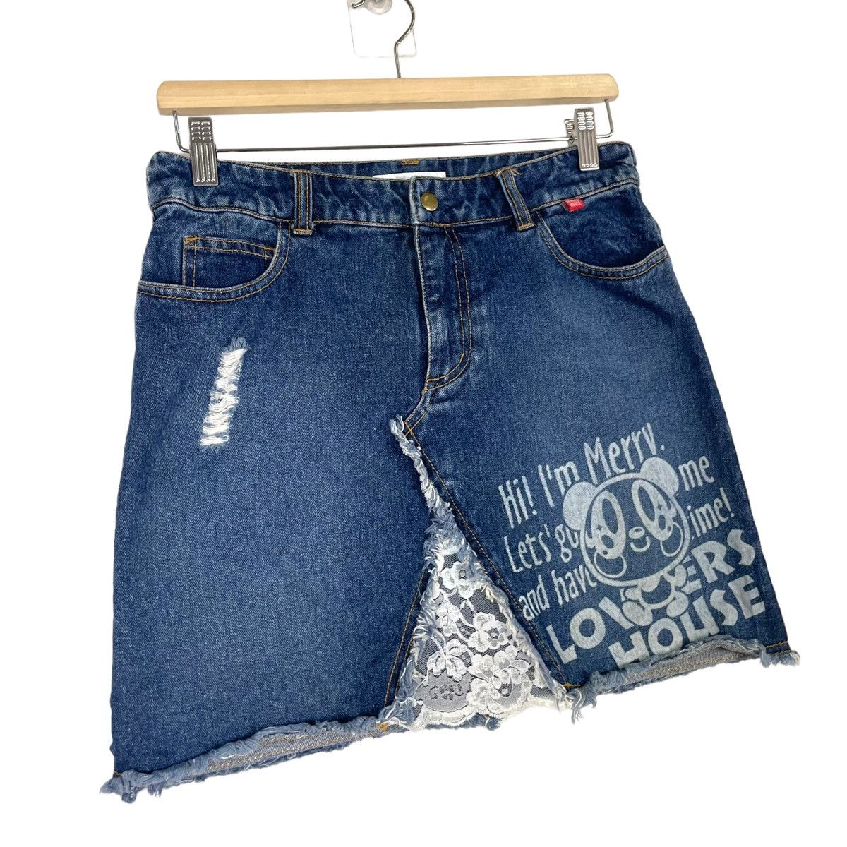 Japanese Brand × Seditionaries 💥 LOVER HOUSE JAPAN DENIM MINI SKIRT Size 30" / US 8 / IT 44 - 3 Thumbnail
