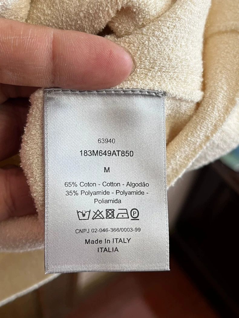 Dior beige dior unisex t-shirt with logo Size US M / EU 48-50 / 2 - 3 Thumbnail