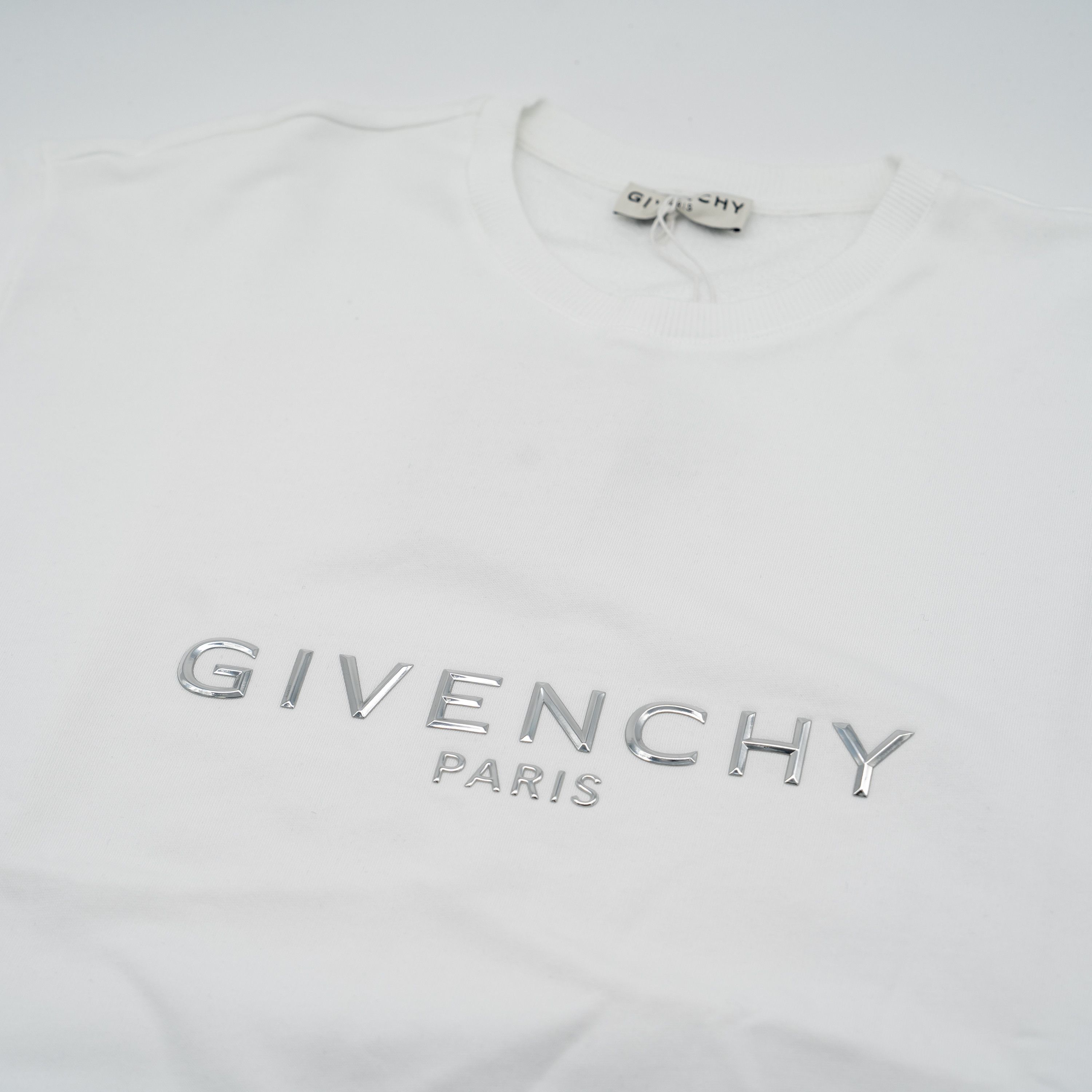 Givenchy XXL Givenchy Metallic Logo White Sweatshirt Size US XXL / EU 58 / 5 - 3 Thumbnail