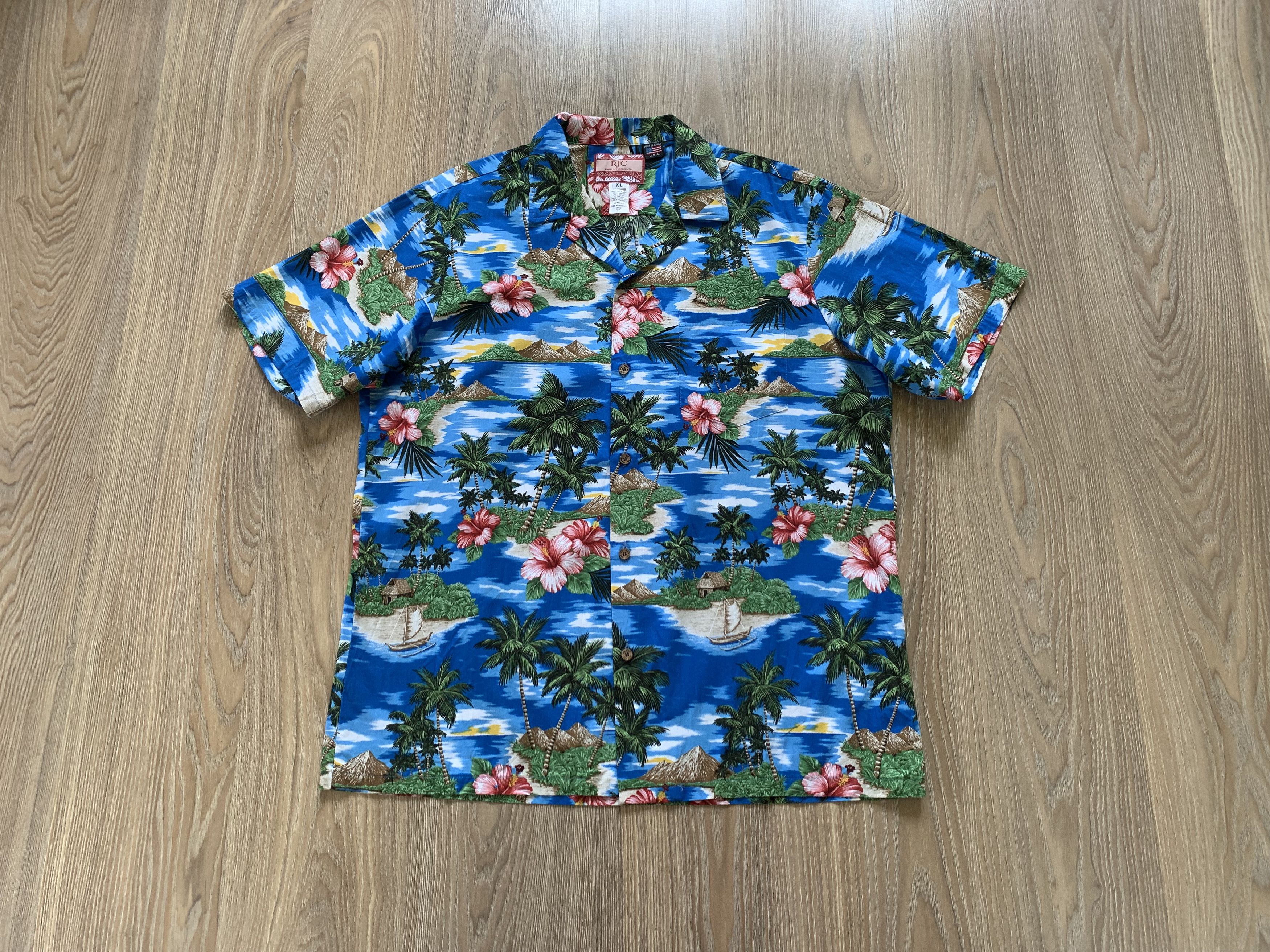 Vintage RJC Hawaiian Short Sleeve Button Up Beach Shirt Size US XL / EU 56 / 4 - 2 Thumbnail