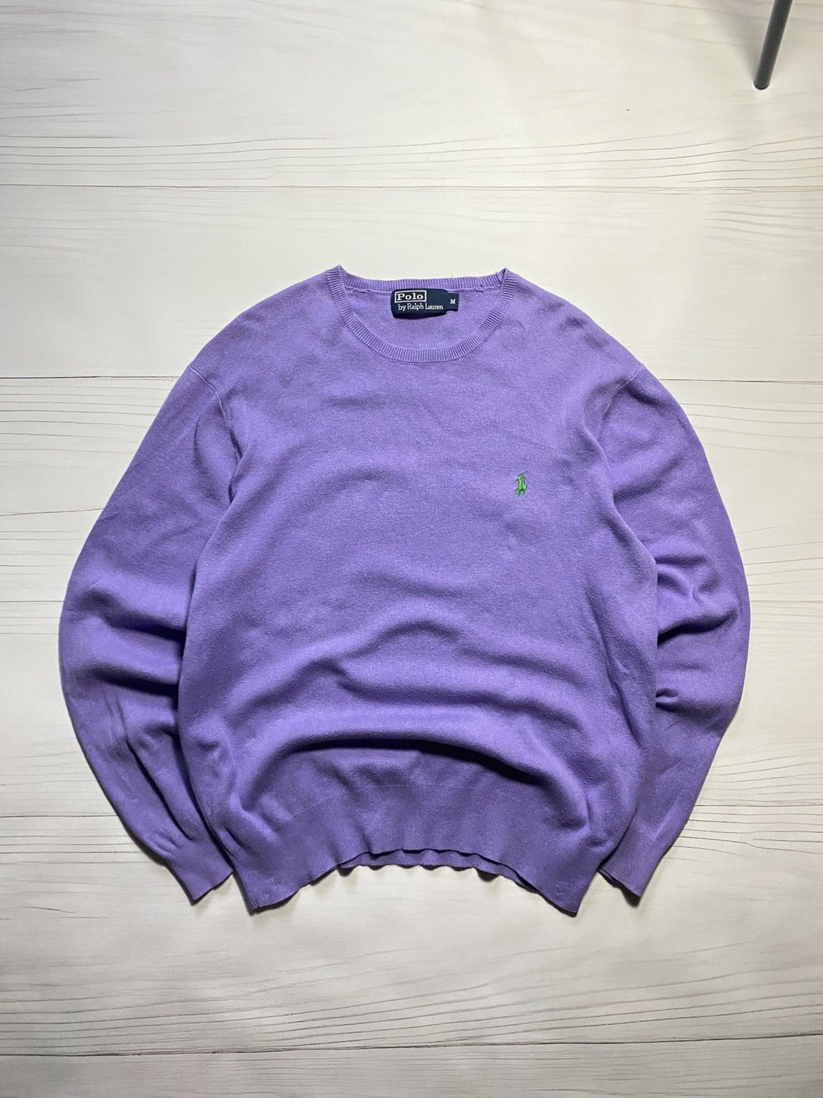 Polo Ralph Lauren × Vintage Vintage Polo Ralph Lauren Knit Faded Y2k Sweater Size US M / EU 48-50 / 2 - 1 Thumbnail