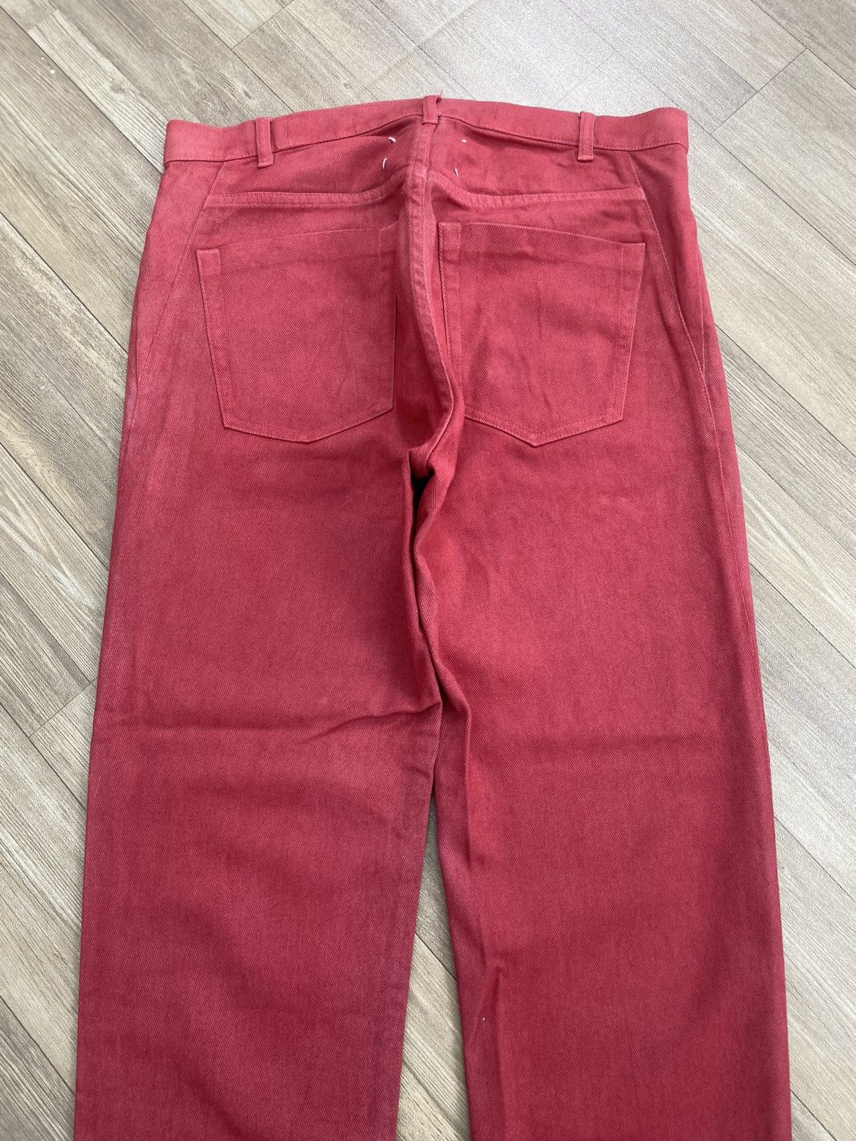 Maison Margiela Vintage Maison Martin Margiela Paris Red Denim Pants Luxury Size US 32 / EU 48 - 16 Thumbnail