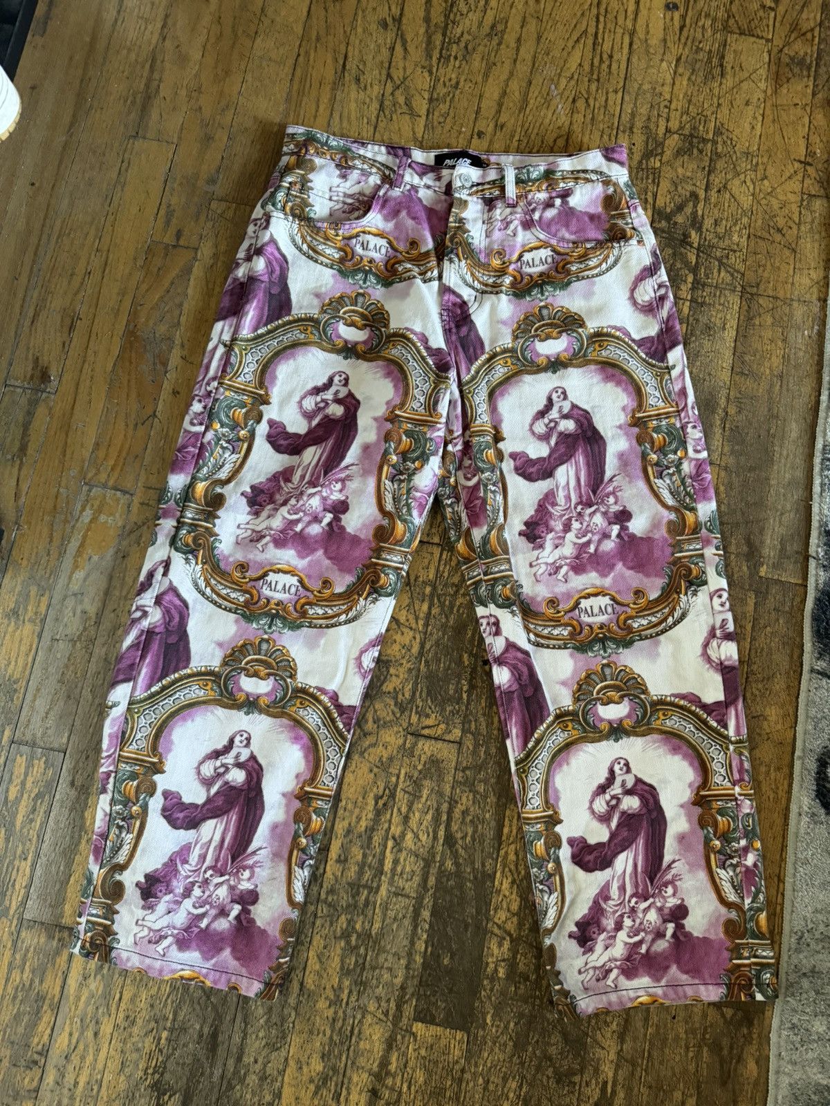 Palace Palace Velvet Dalmatian Print Jeans | Grailed