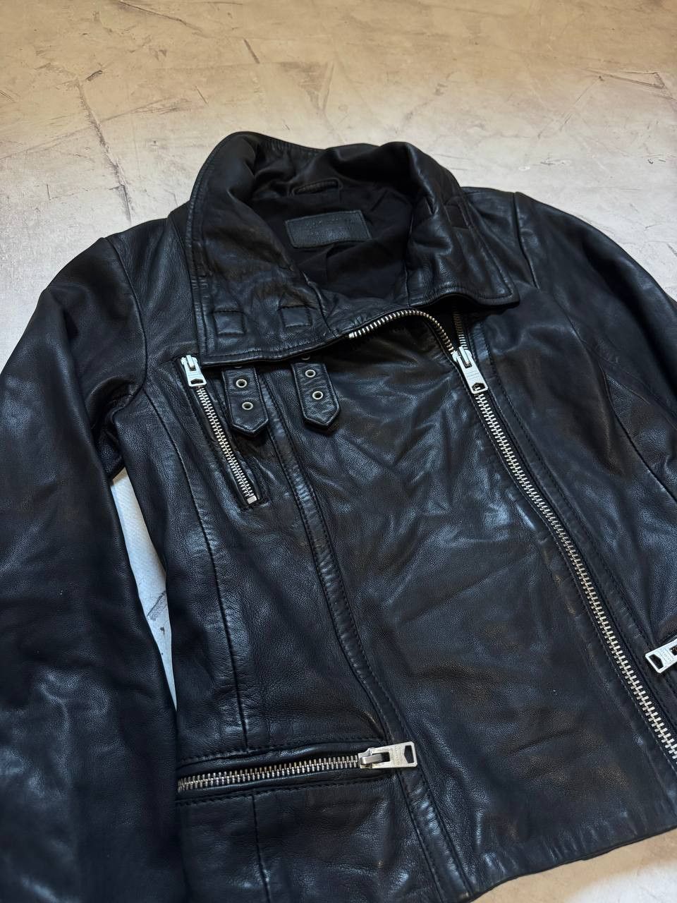 Allsaints All Saint Bales Biker Leather Jacket Size S / US 4 / IT 40 - 4 Thumbnail