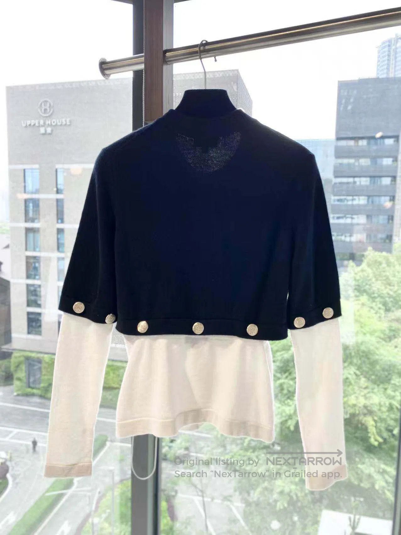 Chanel Chanel Black and white button-down removable knitwear| Size 4XL / US 24-26 - 3 Thumbnail
