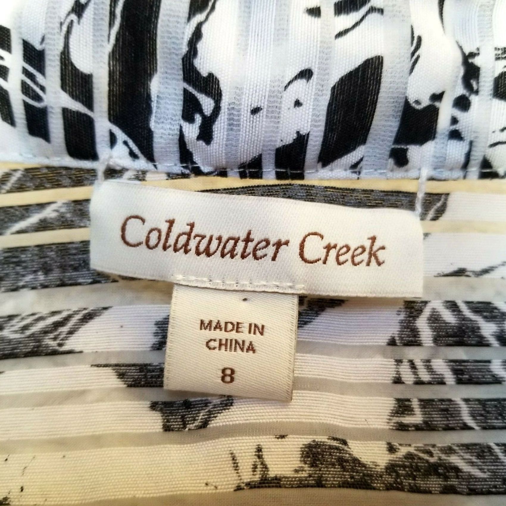 Coldwater Creek Coldwater Creek Womens Top Blouse Shirt Black Zip Front Rayon Size 8 3/4 Sleeve Size M / US 6-8 / IT 42-44 - 2 Thumbnail