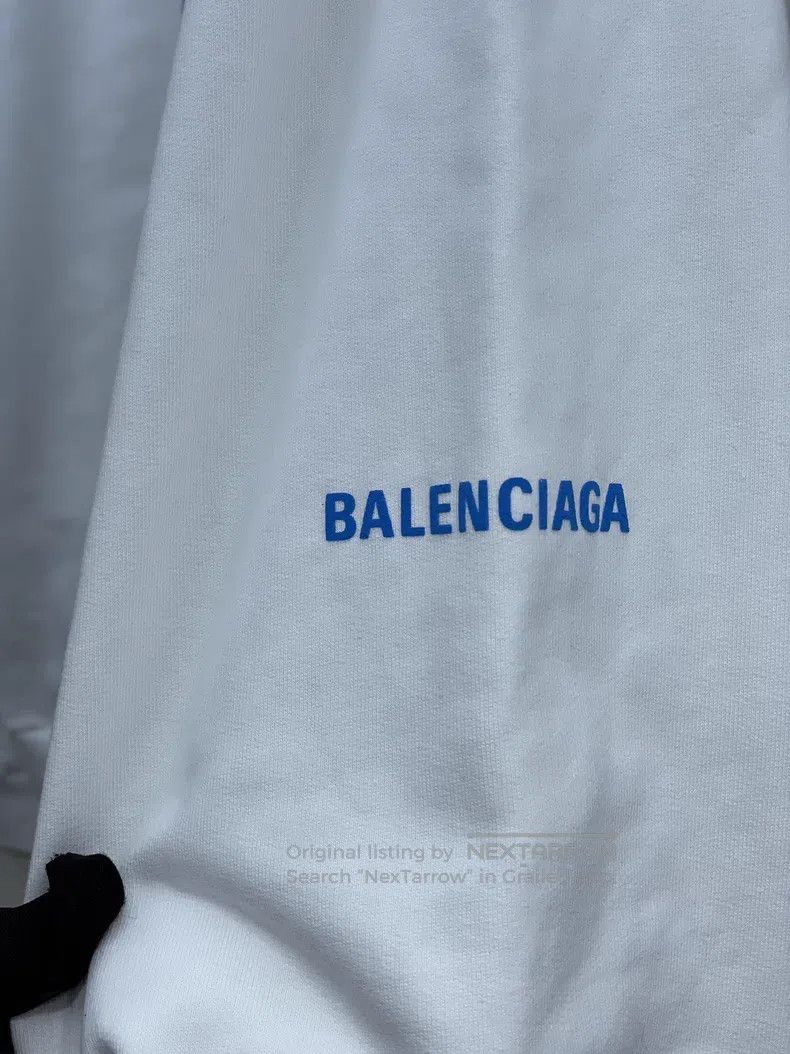 Balenciaga Balenciaga Blue Letter White Sweatshirt Size US XS / EU 42 / 0 - 3 Thumbnail