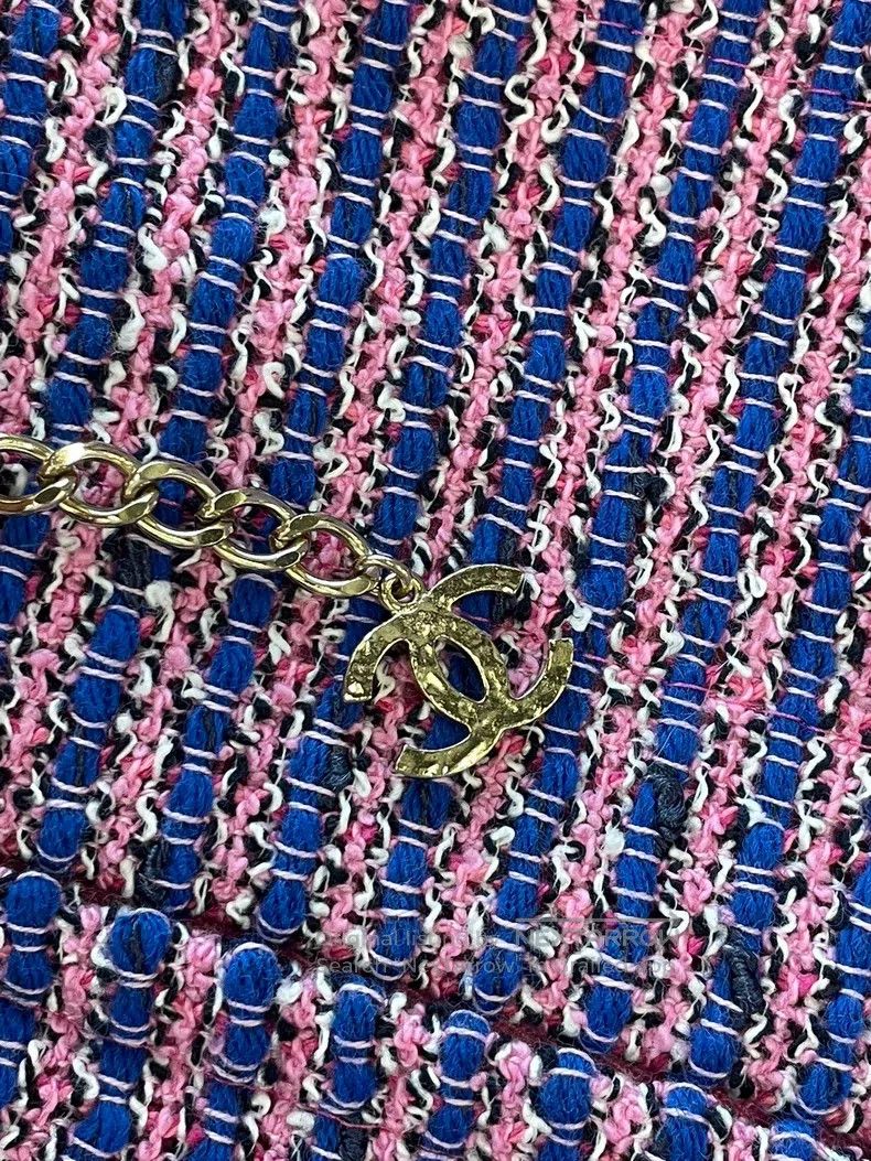 Chanel Chanel 23P purple tweed pearl strap dress Size S / US 4 / IT 40 - 7 Thumbnail