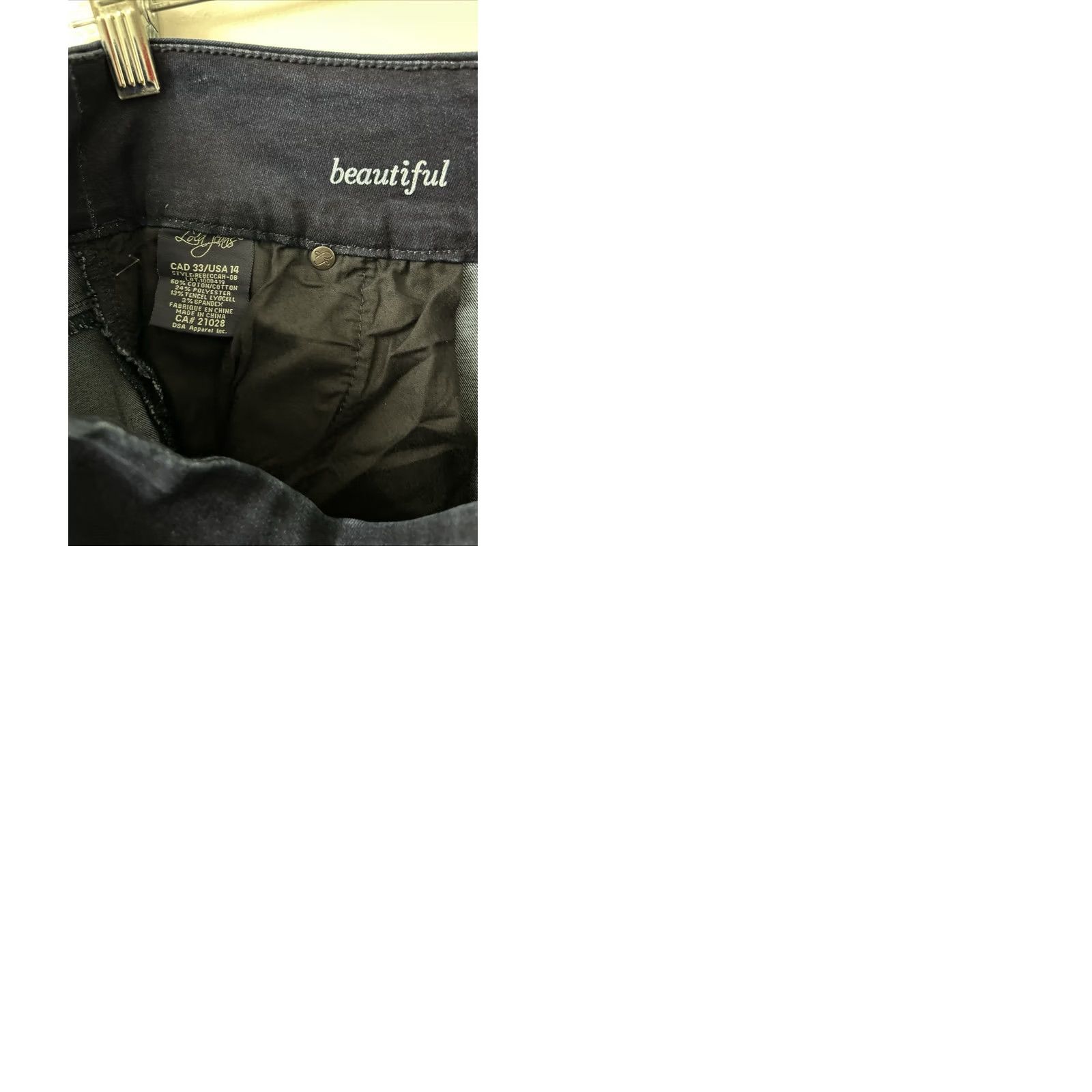 Vintage Lola Jeans Womens 34x32 Blue Rebecca High Rise Straight Denim YKK Pockets Size 24" / US 00 / IT 34 - 9 Thumbnail