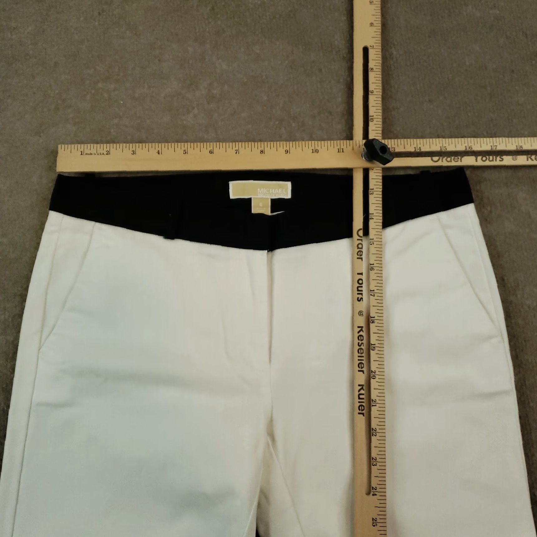 Michael Kors Michael Kors Womens Pants Size 6 White Ankle Stretch Office Size 32" / US 10 / IT 46 - 4 Thumbnail