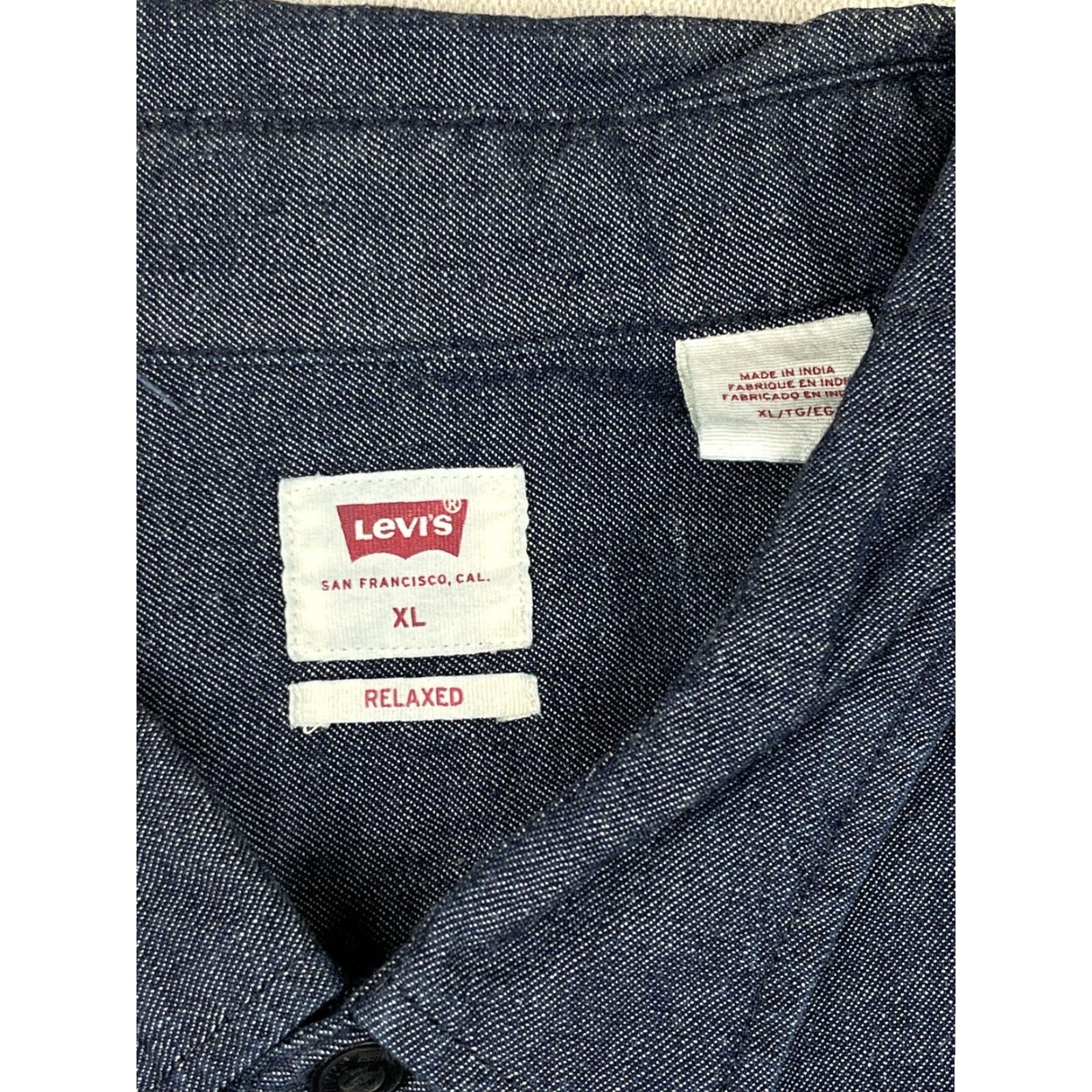 Levi's VINTAGE Levi's Denim Shirt Button-Up Mens XL Dark Blue Wash Western Relaxed Fit Size US XL / EU 56 / 4 - 2 Thumbnail