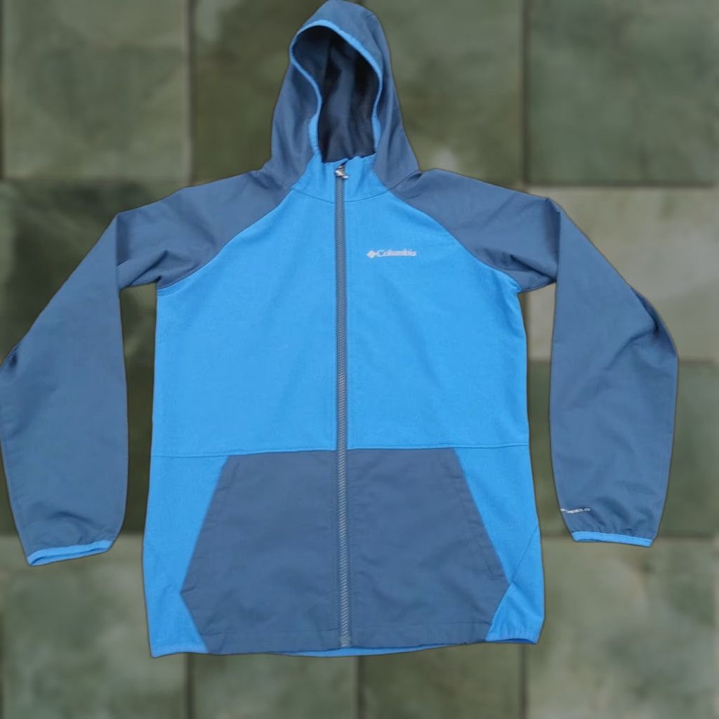 Vintage Columbia Youth Mens Large XL Windbreaker Blue Full Zip Hooded Jacket Size US L / EU 52-54 / 3 - 1 Thumbnail