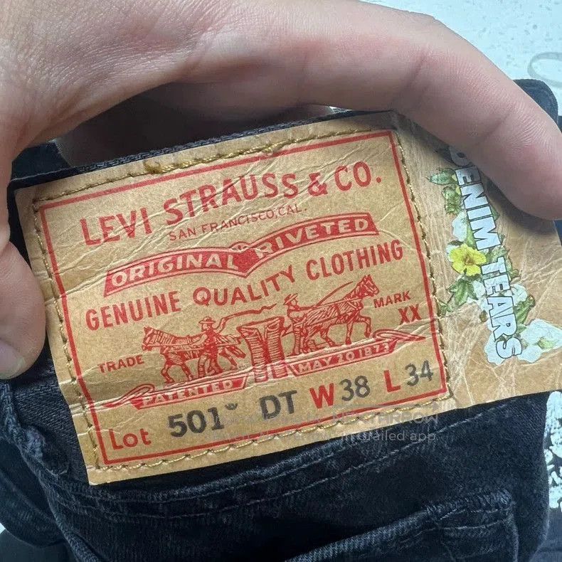 Levi's Levi's Denim Tears Collaboration Floral Wreath Print Jeans. Size US 38 / EU 54 - 4 Thumbnail