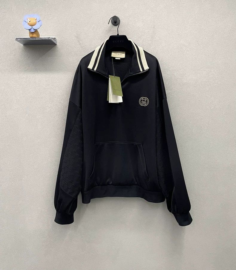 Gucci Gucci New black embroidered letter sweatshirt 2502-Nextarro Size US XL / EU 56 / 4 - 1 Thumbnail
