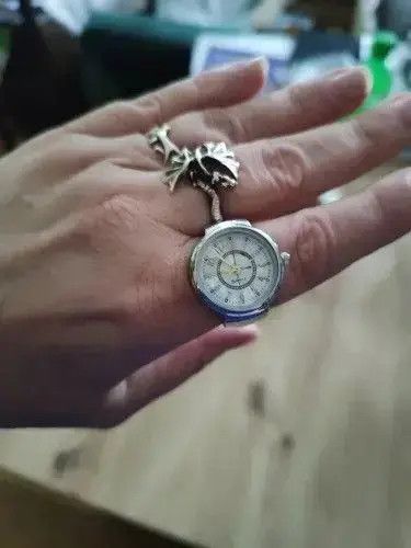 VIBE Mini Elastic Strap Watch Adjustable Ring Size ONE SIZE - 4 Thumbnail