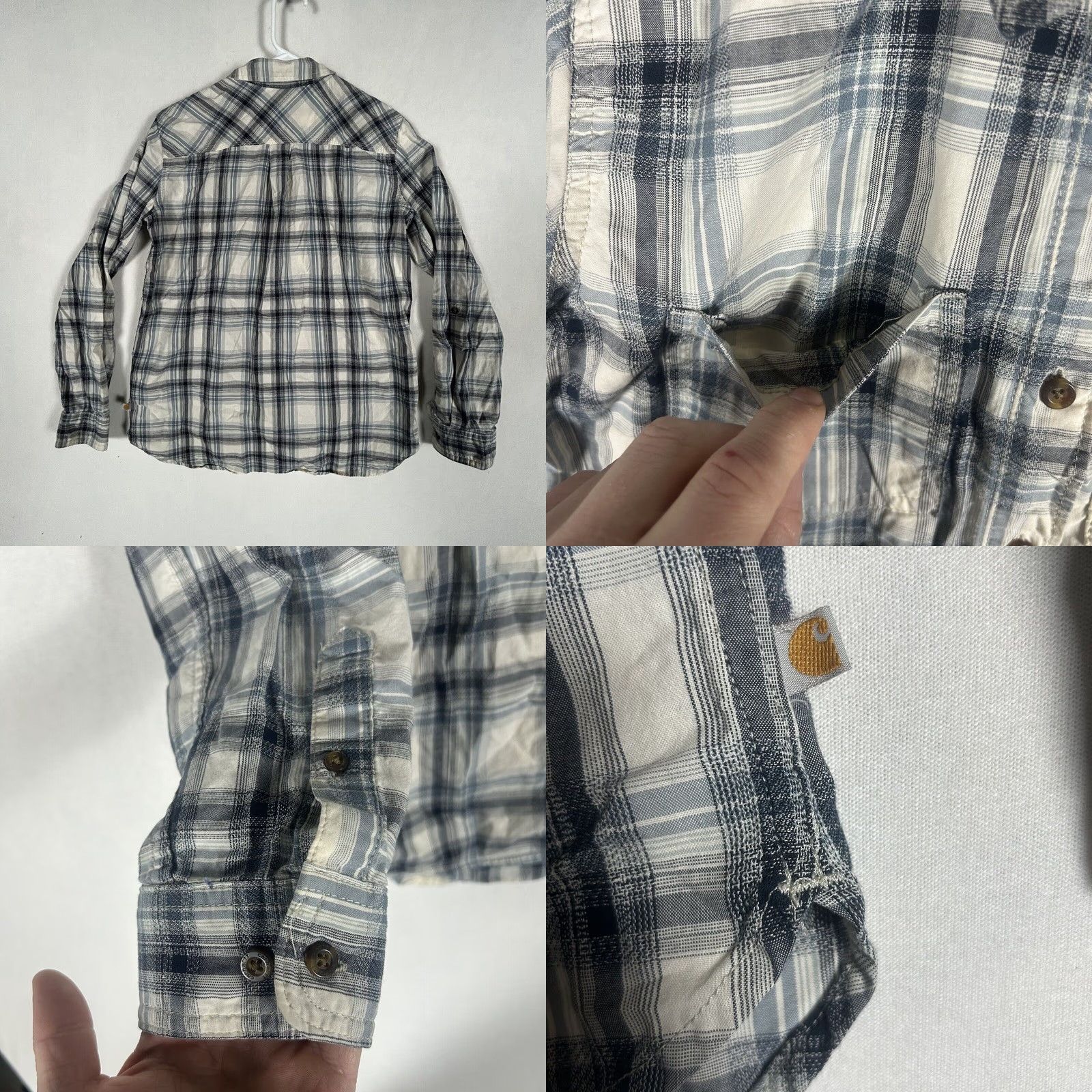 Carhartt Carhartt Shirt Womens M Plaid Long Sleeve Button-Up Workwear Size M / US 6-8 / IT 42-44 - 8 Thumbnail