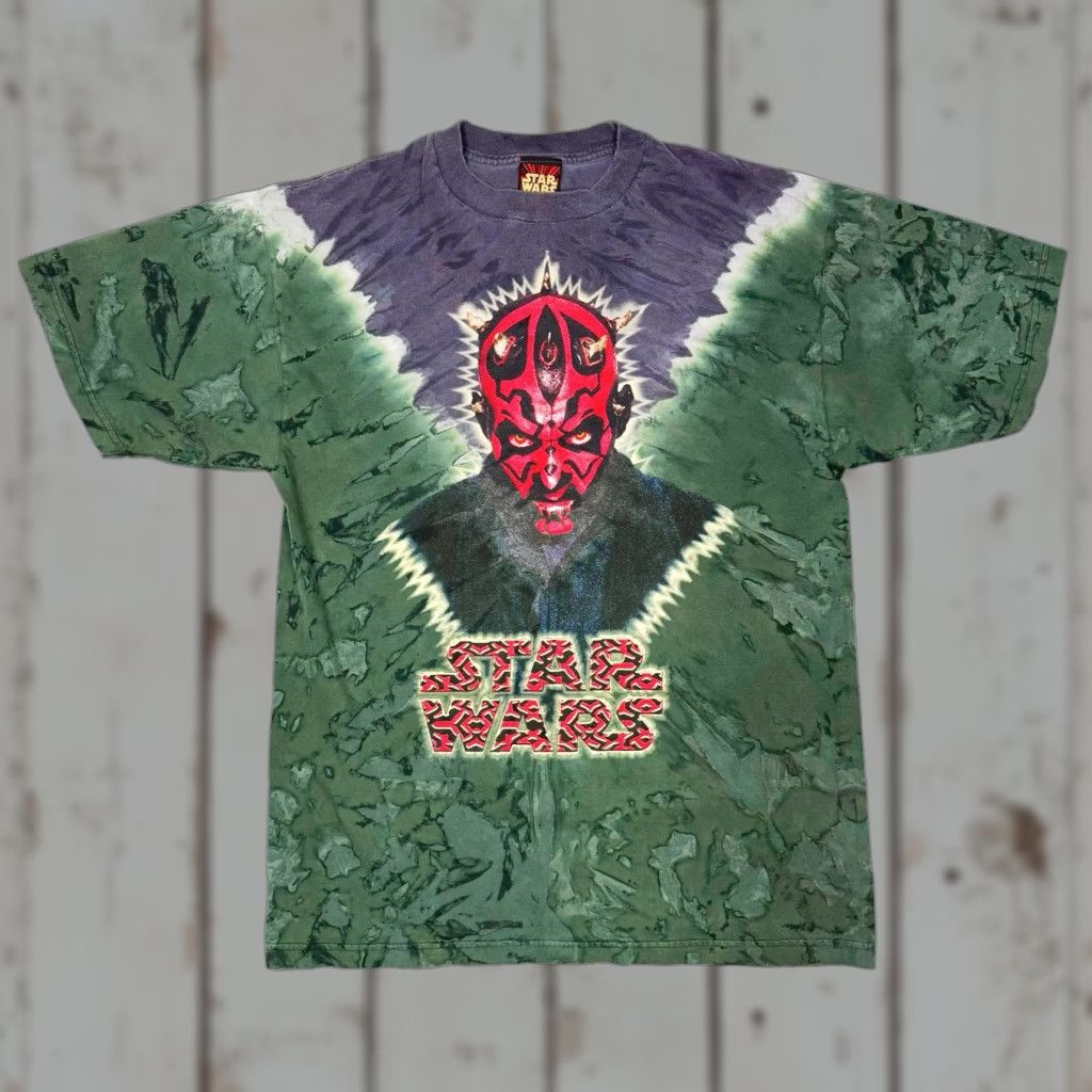Star Wars VINTAGE Star Wars T-Shirt Darth Maul Episode 1 Tie Dye Men’s Large Green Crew Neck Short Sleeve 90s Stars"} Size US L / EU 52-54 / 3 - 1 Thumbnail