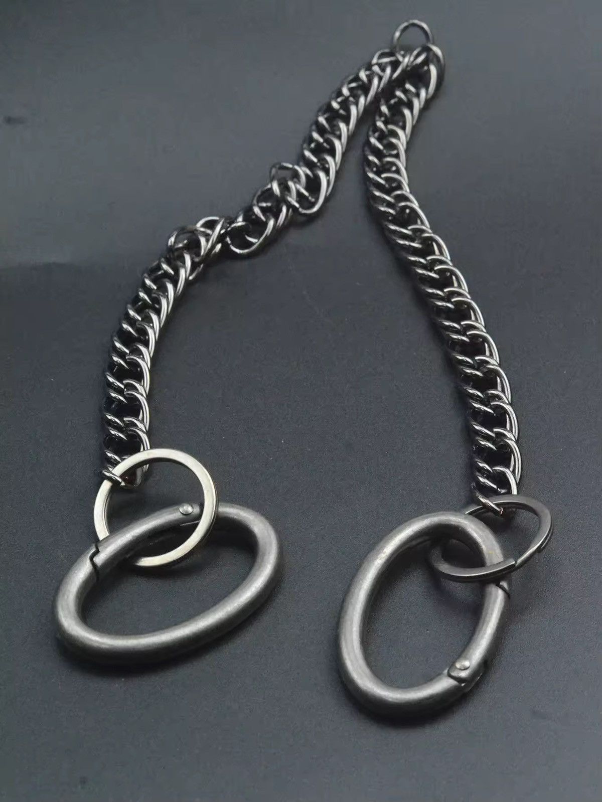 Jewelry double oval carabiner pant chain Size ONE SIZE - 3 Thumbnail