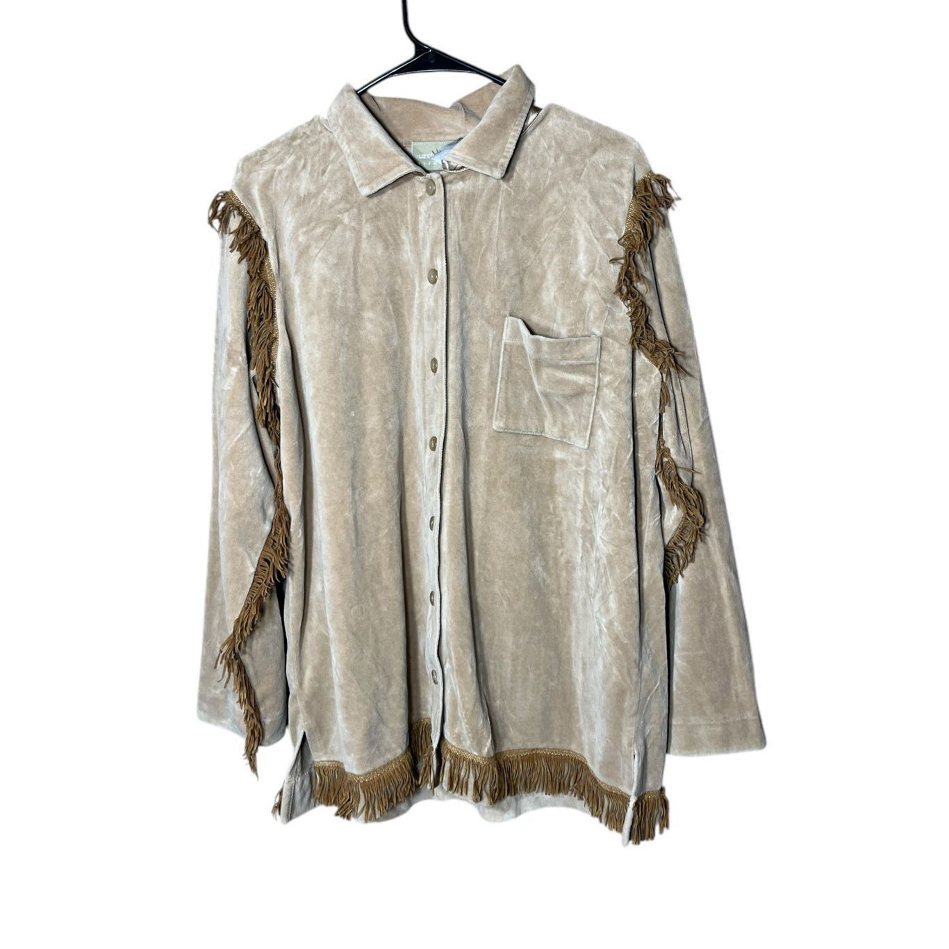 Other Vintage Liz Claiborne Lizwear Fringe Button Down Shirt Shack Size XL / US 12-14 / IT 48-50 - 1 Thumbnail