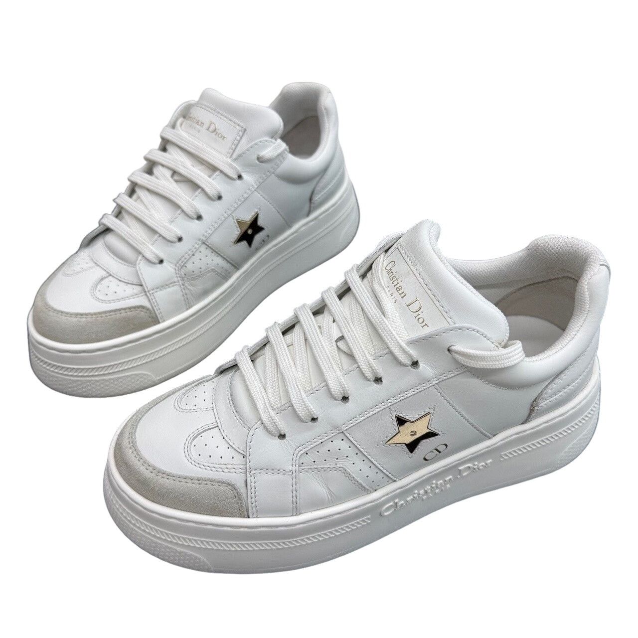 Dior Dior Star Leather Platform Sneakers Size 37 Size US 7 / IT 37 - 1 Thumbnail